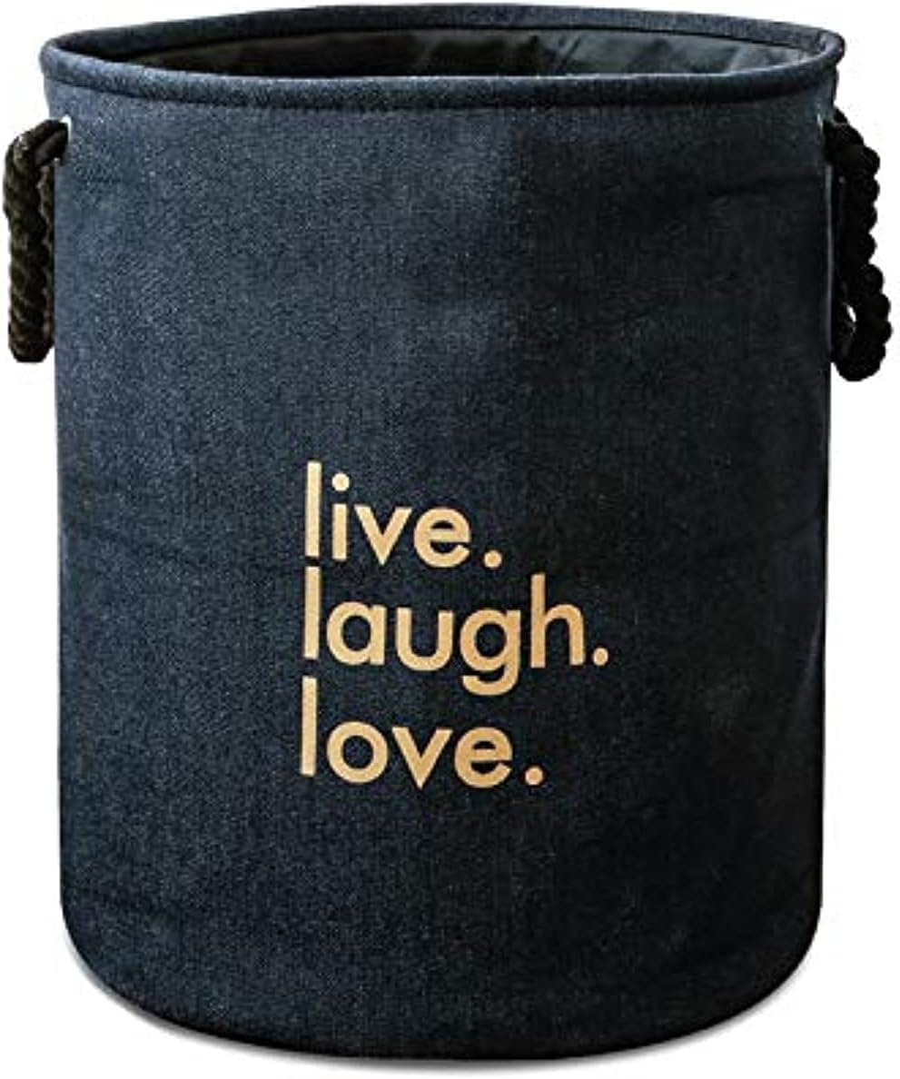 Super Sturdy Denim Laundry Hampers, Large Capacity, Room Storage, Clothes Hampers, Blanket Racks, Toy Organizers, Collapsible, Rope Handle, Drawstring, Freestanding, Fabric Lined