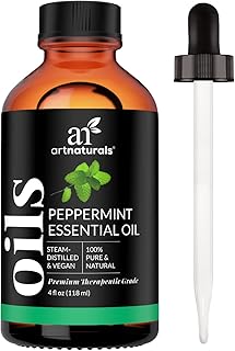 artnaturals Peppermint Essential Oil 4oz - 100% Pure Undiluted Premium Therapeutic Grade Mentha Peperita - Fresh Mint for ...