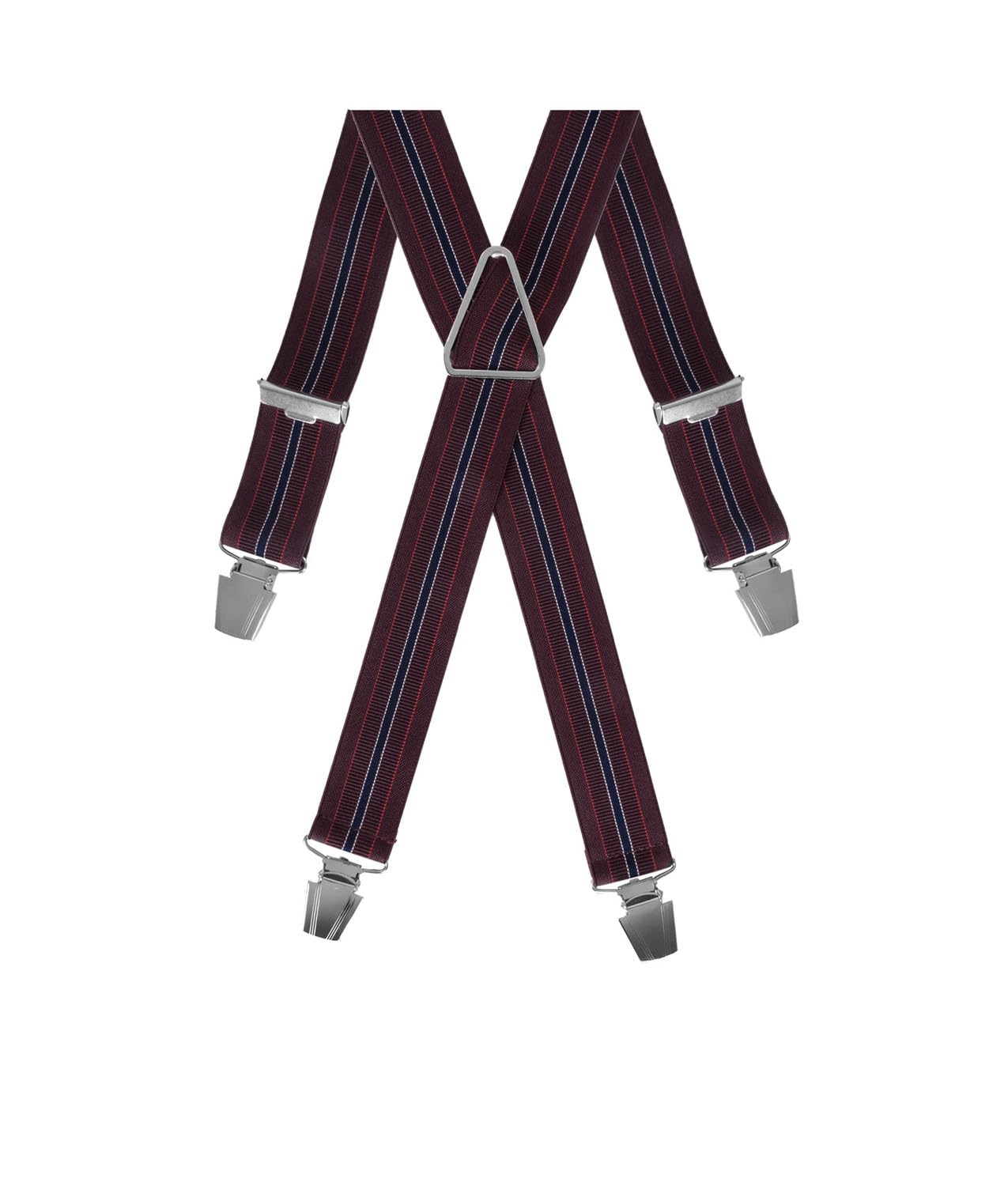 Gaspard Wide Braces in Parallel X Burgundy, Parallel Bordeaux, 120