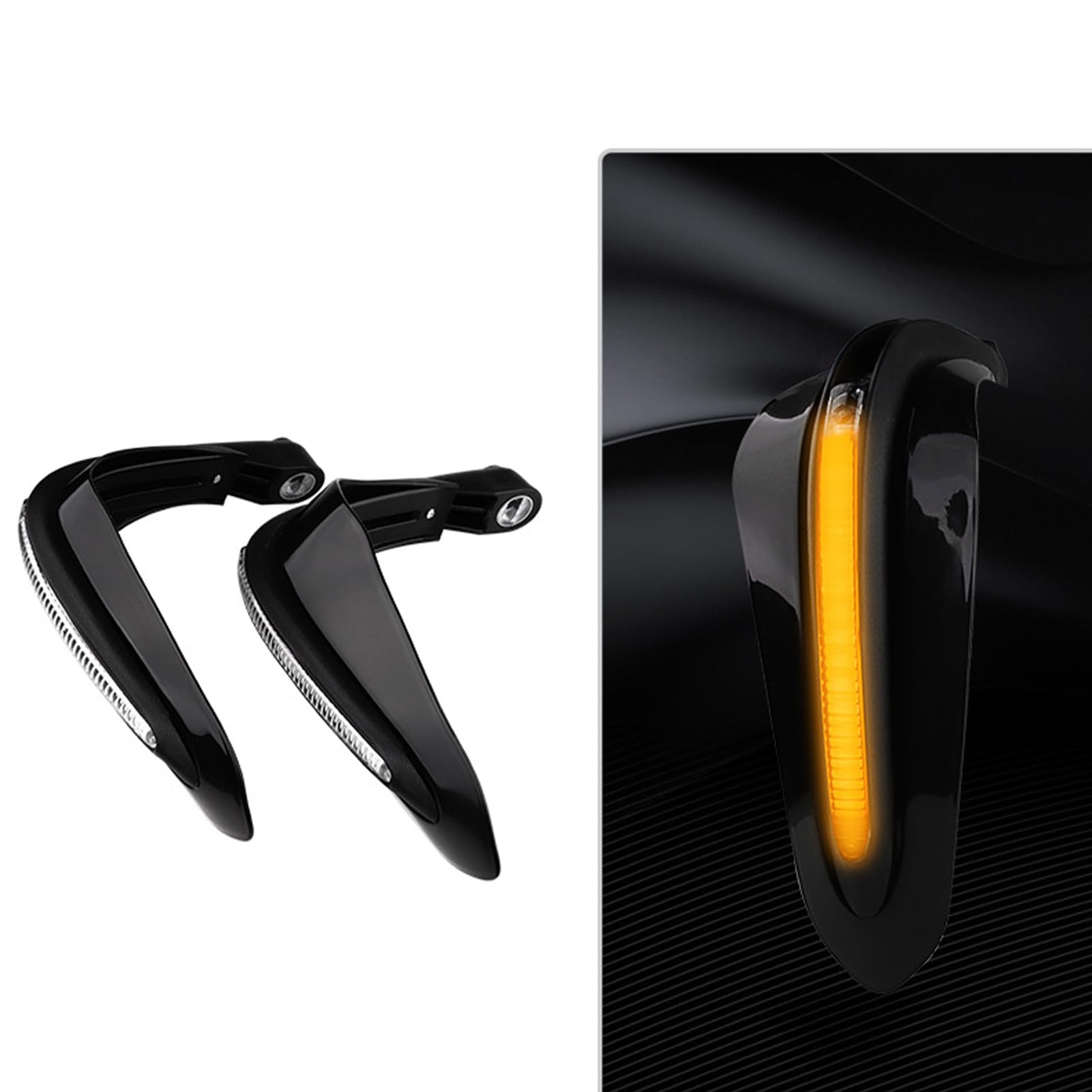 Paramani per motoslitta – 2 protezioni per maniglie con luce LED | di aggiornamento, parti di modifica ad alta resistenza per una guida