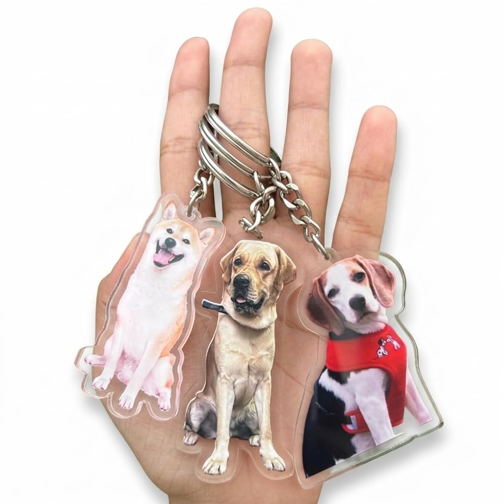 Cool Vibe Personalized Acrylic Pet Keychain with Pet Image-Photo Permanently |Perfect for Pet Lovers| Ideal for Pet Owners | customised Acrylic Pet printed Keychain-image-10
