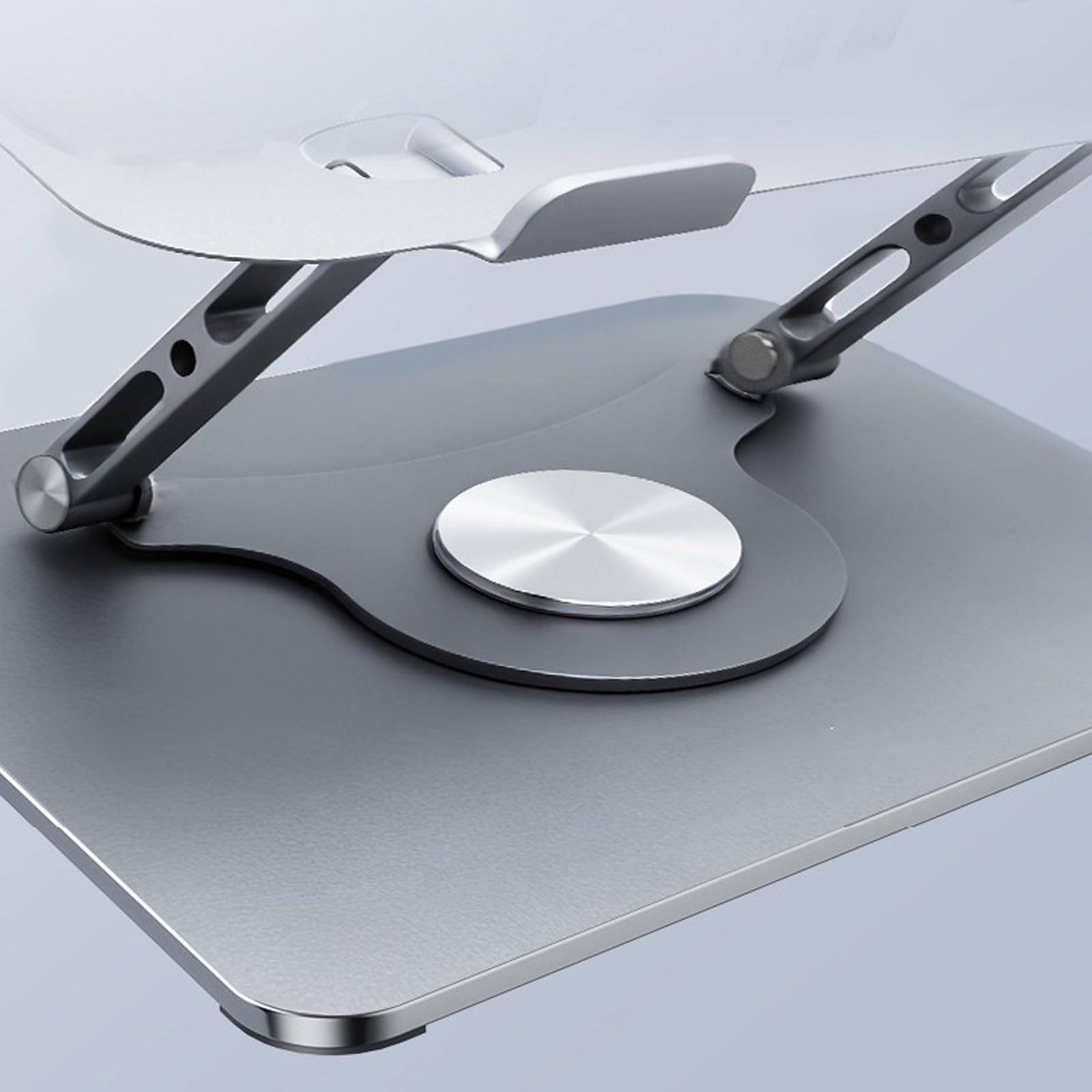 Soporte portátil plegable para portátil, rotación ajustable, altura antivibración, diseño antivibración para uso doméstico para portátiles de 15.6 pulgadas, soporte ergonómico para laptop