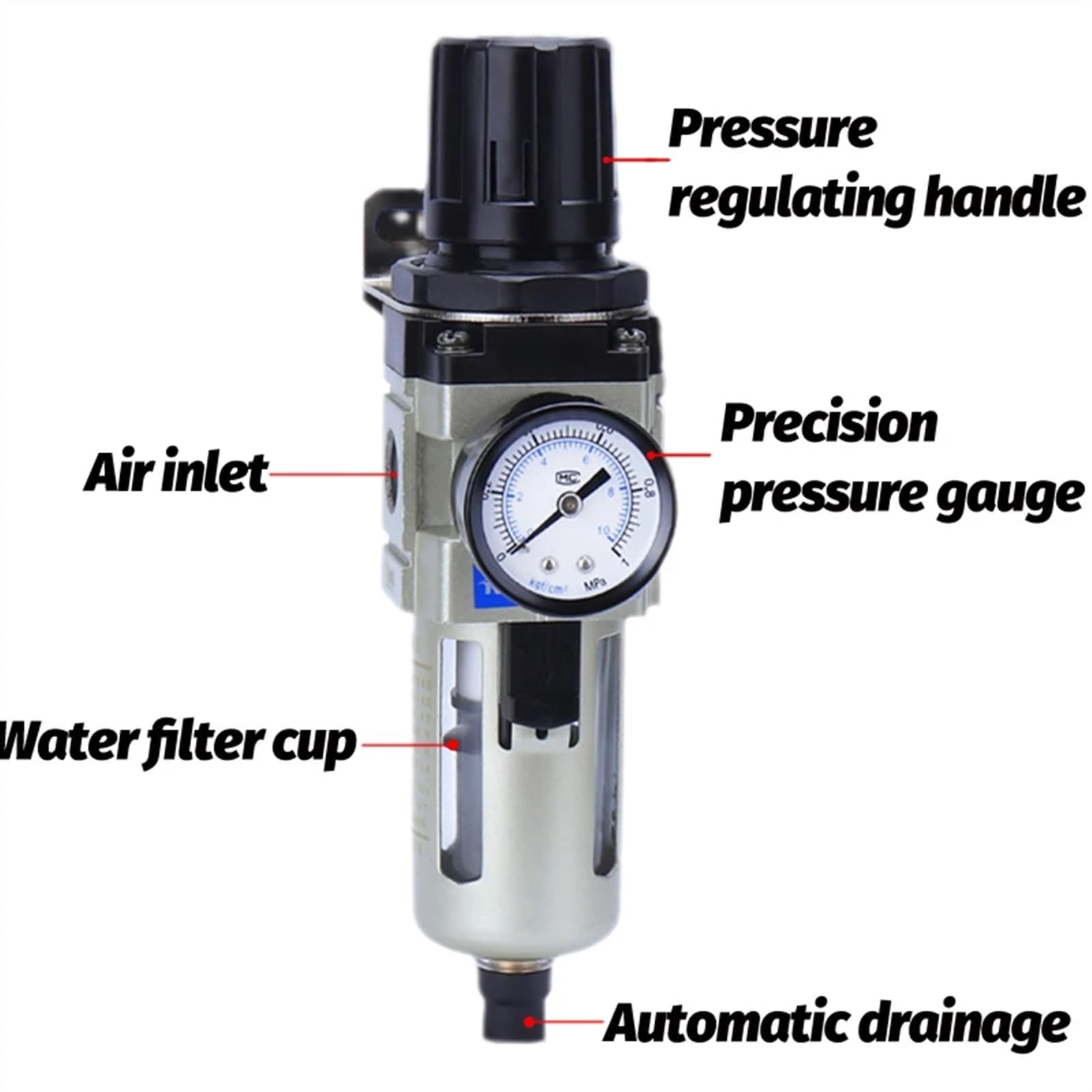 Regulator filtra pneumatycznego Zawór do uzdatniania powietrza Zawory redukcyjne ciśnienia AW2000 AW3000 AW4000 AW5000 (AW4000-06D)
