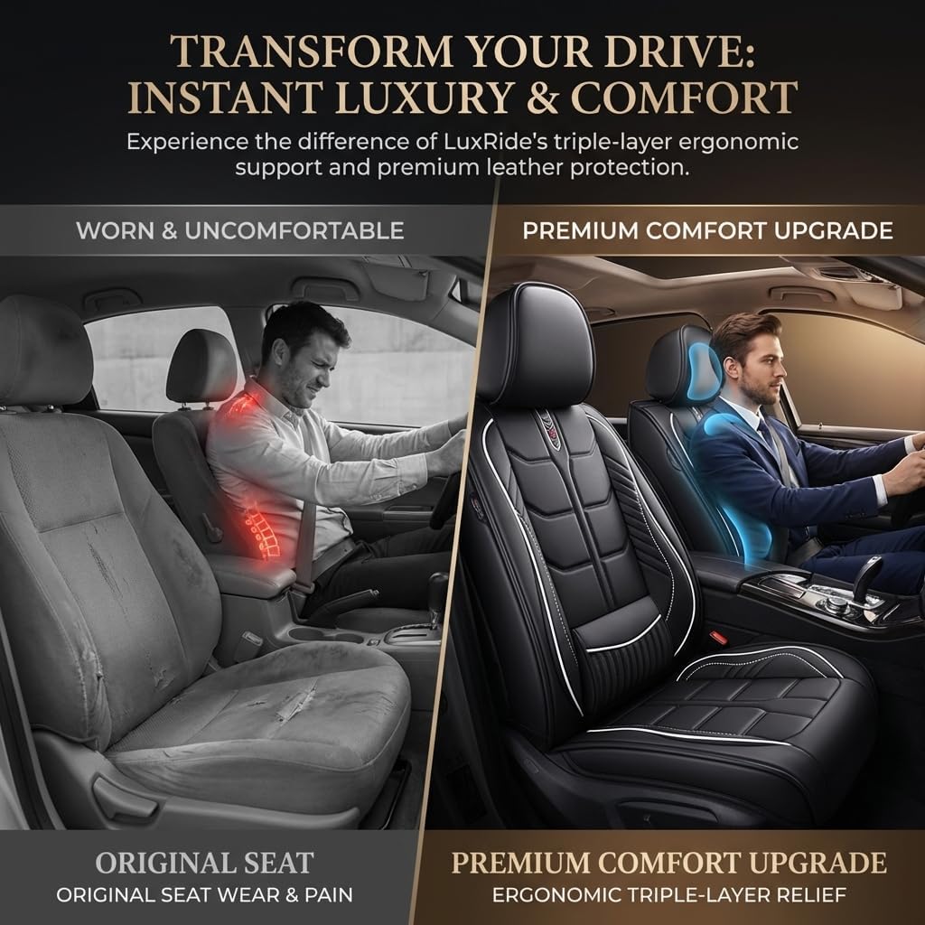 Car Seat Covers Custom Fit for Toyota Tundra 2000-2026 for Pickup Trucks | Universal Split Bench Design | 5-Seat Full Set,Black White