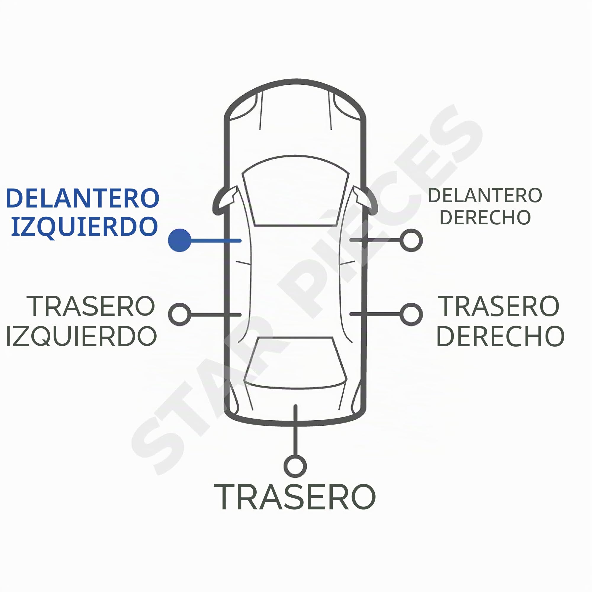 STARKIT PERFORMANCE Elevalunas Compatible para Golf 4 (1997-2006) Delantero Izquierdo (Conductor) (3 Puertas) 1J3837461D, 1J3837461F, 1J3837461H, 1JM898461A