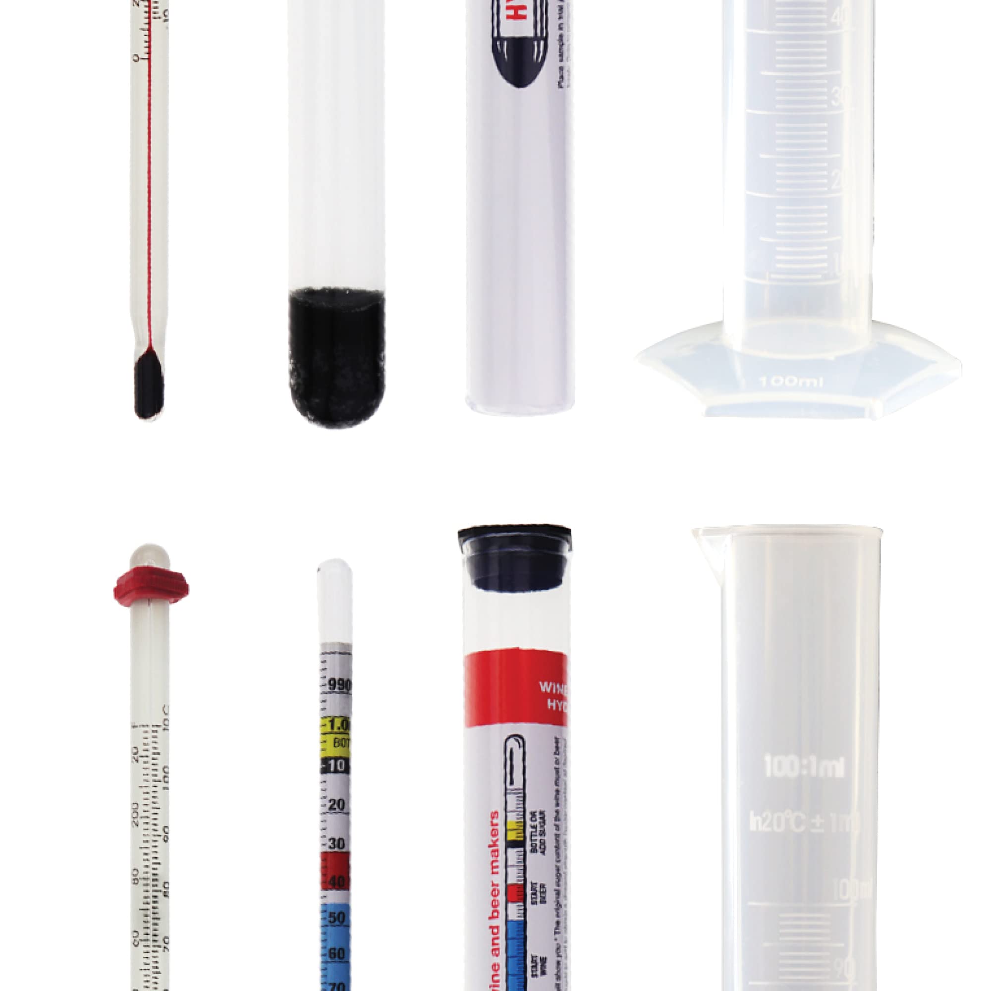 Hydrometer for Home Brew with Thermometer and 100ml Trial Jar Quality