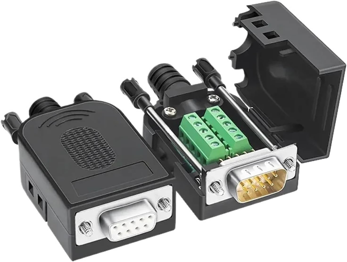 9 Pin Male Female Plug DB9 RS232 Connector D-SUB 9 Pin Male Female Plug(WMS-10PCS)