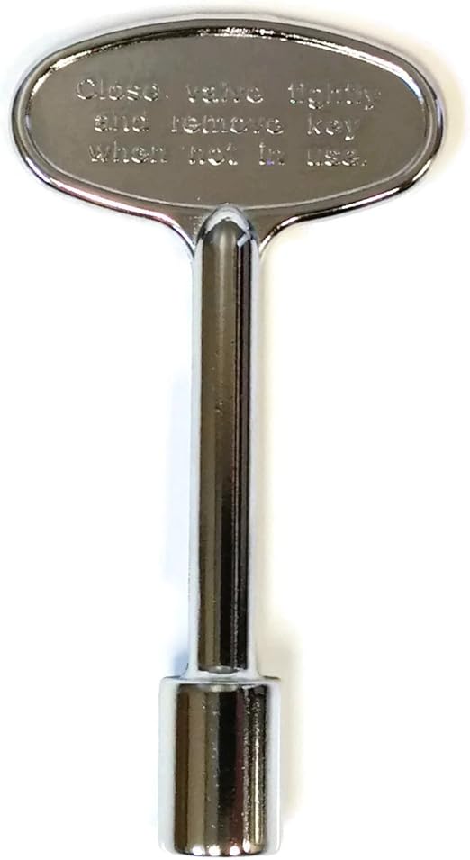 Midwest Hearth Universal Valve Key for Gas Fire Pits and Fireplaces - Polished Chrome (3-Inch)