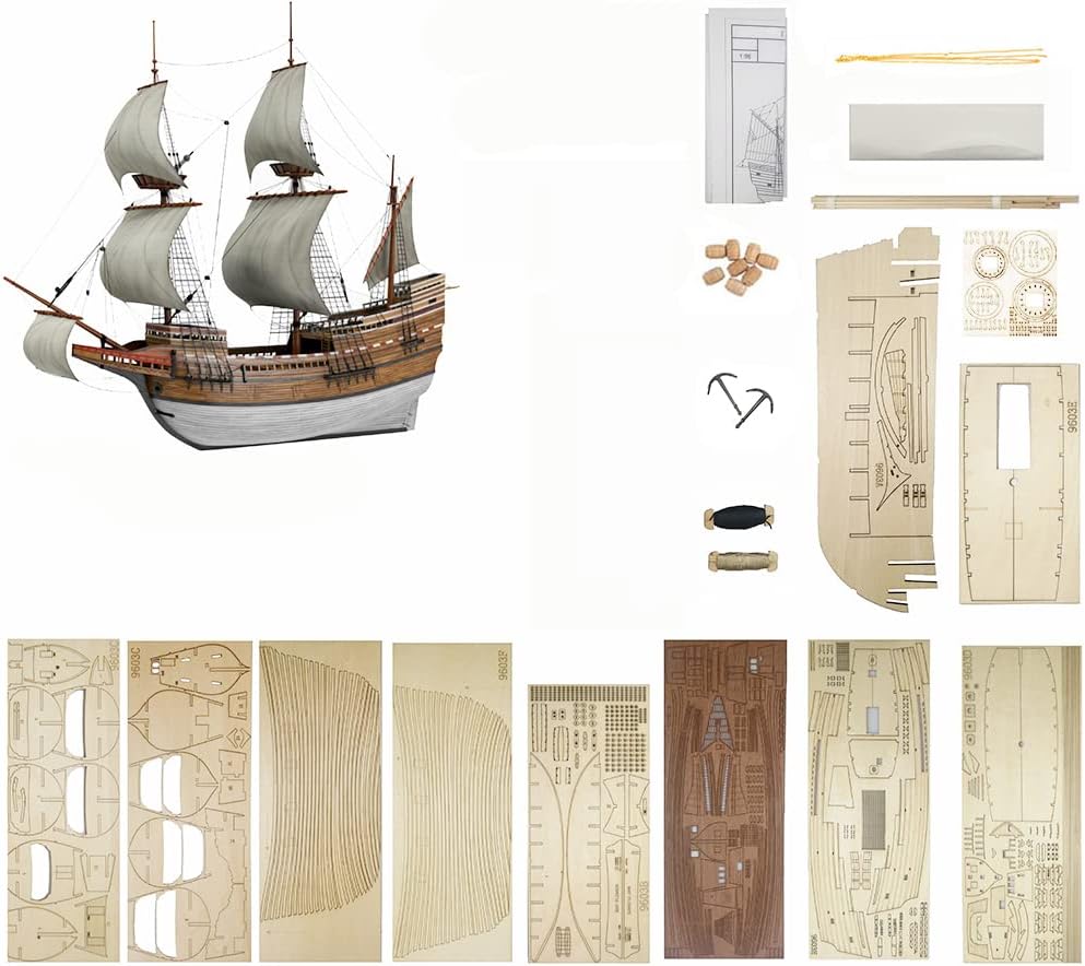 GAWEGM Wooden Ship Model Building Kit 1/96 May Flower