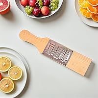 Vista 6 de DOITOOL Cortar sin esfuerzo con mango de madera para queso, trituradora de alimentos y patatas y verduras, picadora, rallador de zanahoria, ayudante