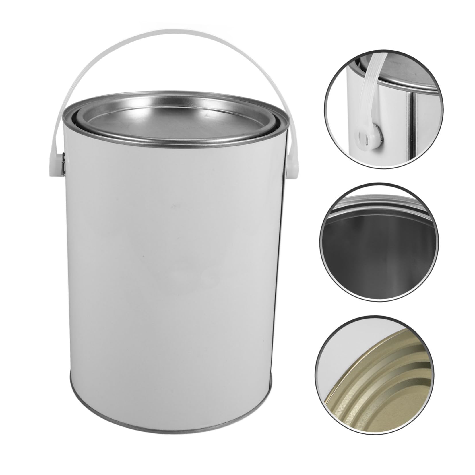 Pot de Peinture Vide Métal avec Couvercle Étanche Bidon Robuste pour Stockage de Peinture Pigment et Goudron Seau Solide pour Usage Domestique et Professionnel