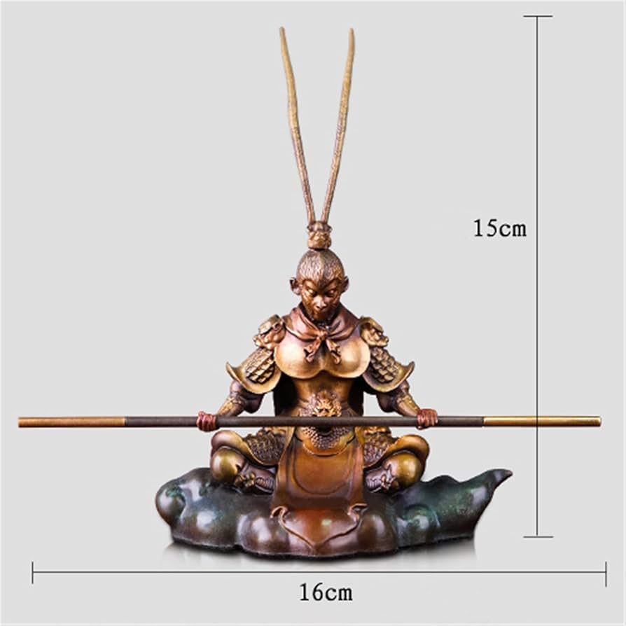 銅細工 孫悟空彫像 斉天大聖 書道具 文房具 装飾品 工芸品 美術品 置物 銅細工 孫悟空彫像 斉天大聖 書道具 文房具 装飾品 工芸品 美術品 置物