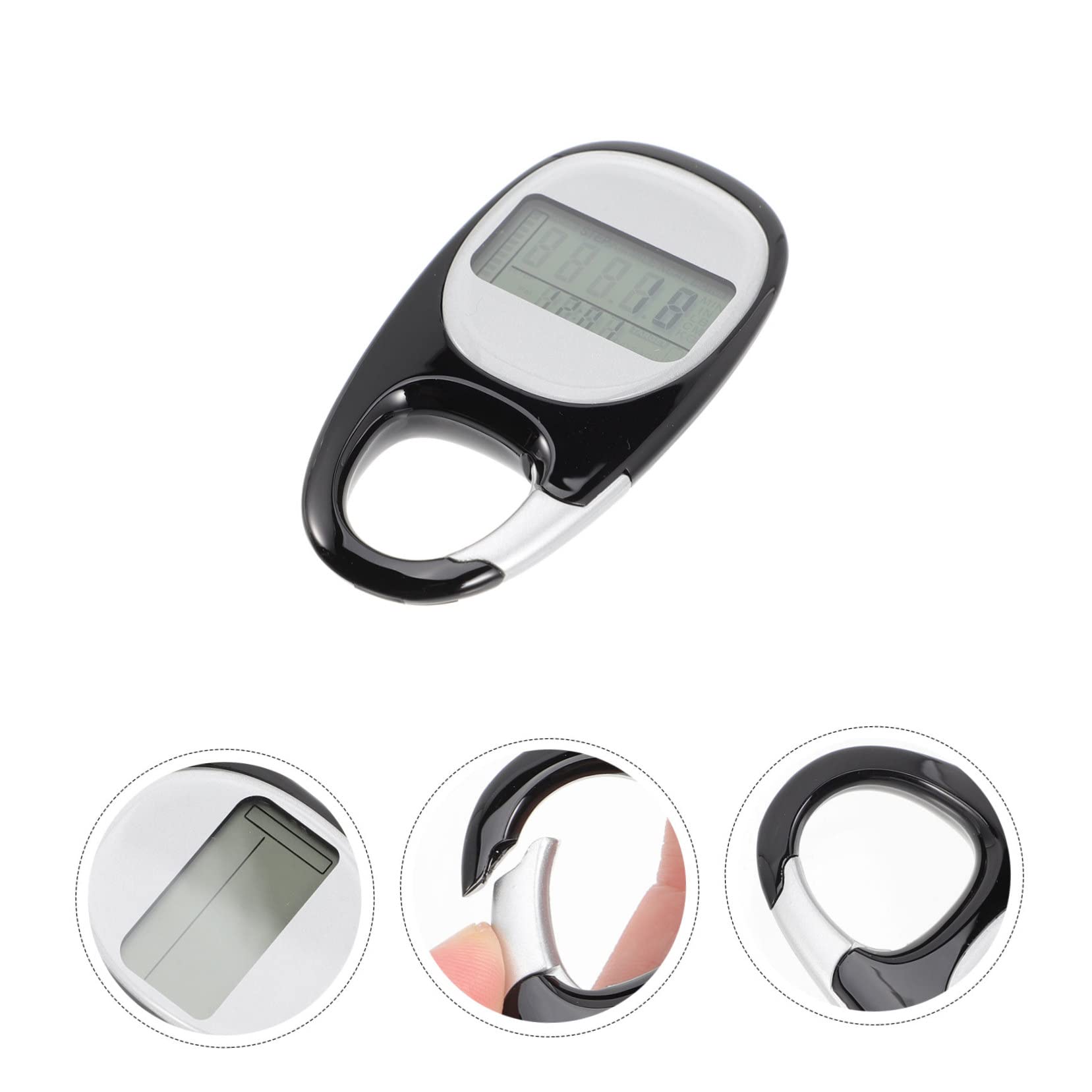 YARNOW pédomètre podomètre pour Marcher Compteur de Pas d'escalade Compteur de Marche 3D avec déambulateur Multifonctionnel Compteur de randonnée pédestre Abdos