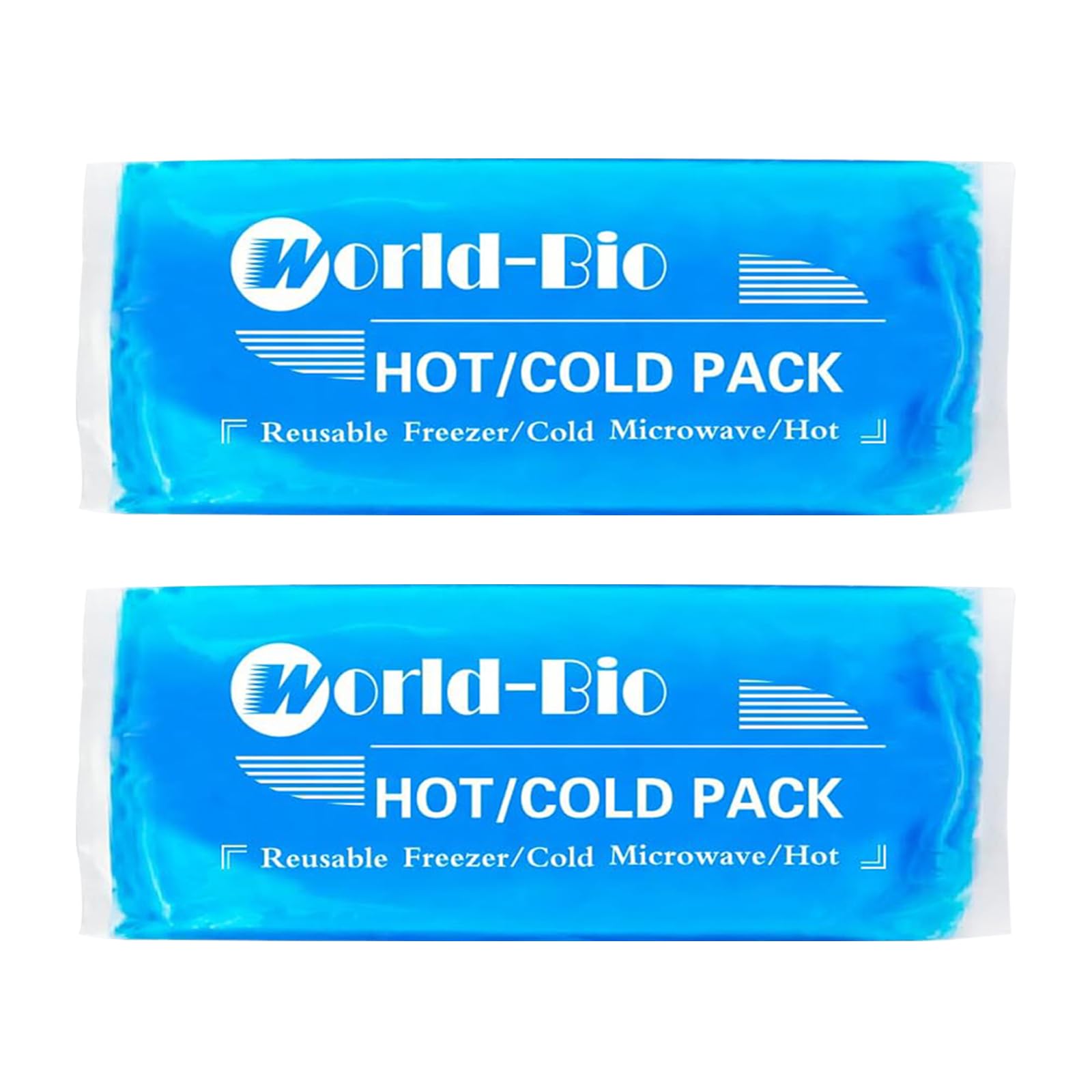 Soft Gel Ice Pack for Injuries Reusable, Flexible Hot Cold Pack for Neck Head Shoulder Knee Ankle Wrist Elbow, Medical Cold Pack for First Aid, Migraines (12'' X 4.7''- 2 Ice Packs)