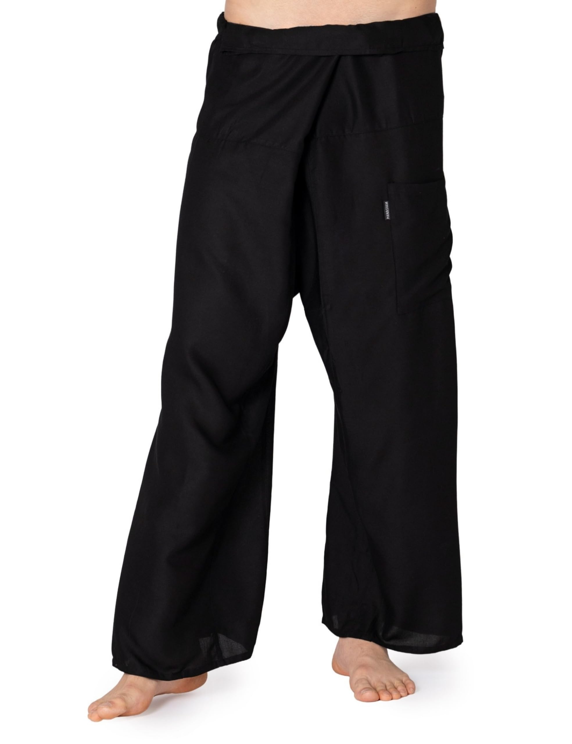 Panasiam Unisex Black Fisherman Pants Viscose, Xl