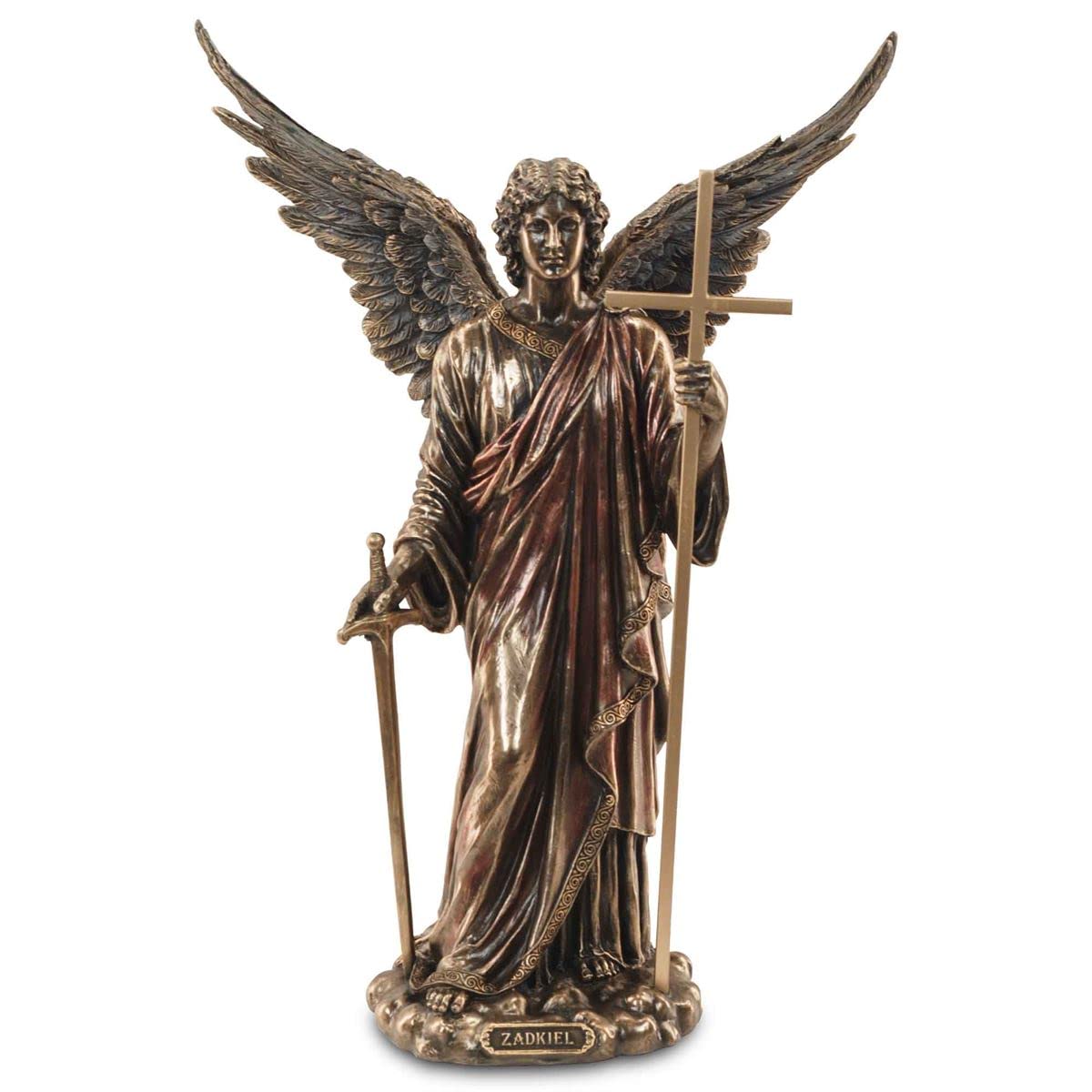 Art Deco Home Figura Decorativa ARCANGELO ZADKIEL, Resina, 36 m