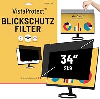 VistaProtect Prémium Betekintésvédő és Kékfény Szűrő Monitorfólia 34" Képernyőkhöz - Adatvédelem és Szemvédelem 21:9 Képarányú Monitorokhoz 1