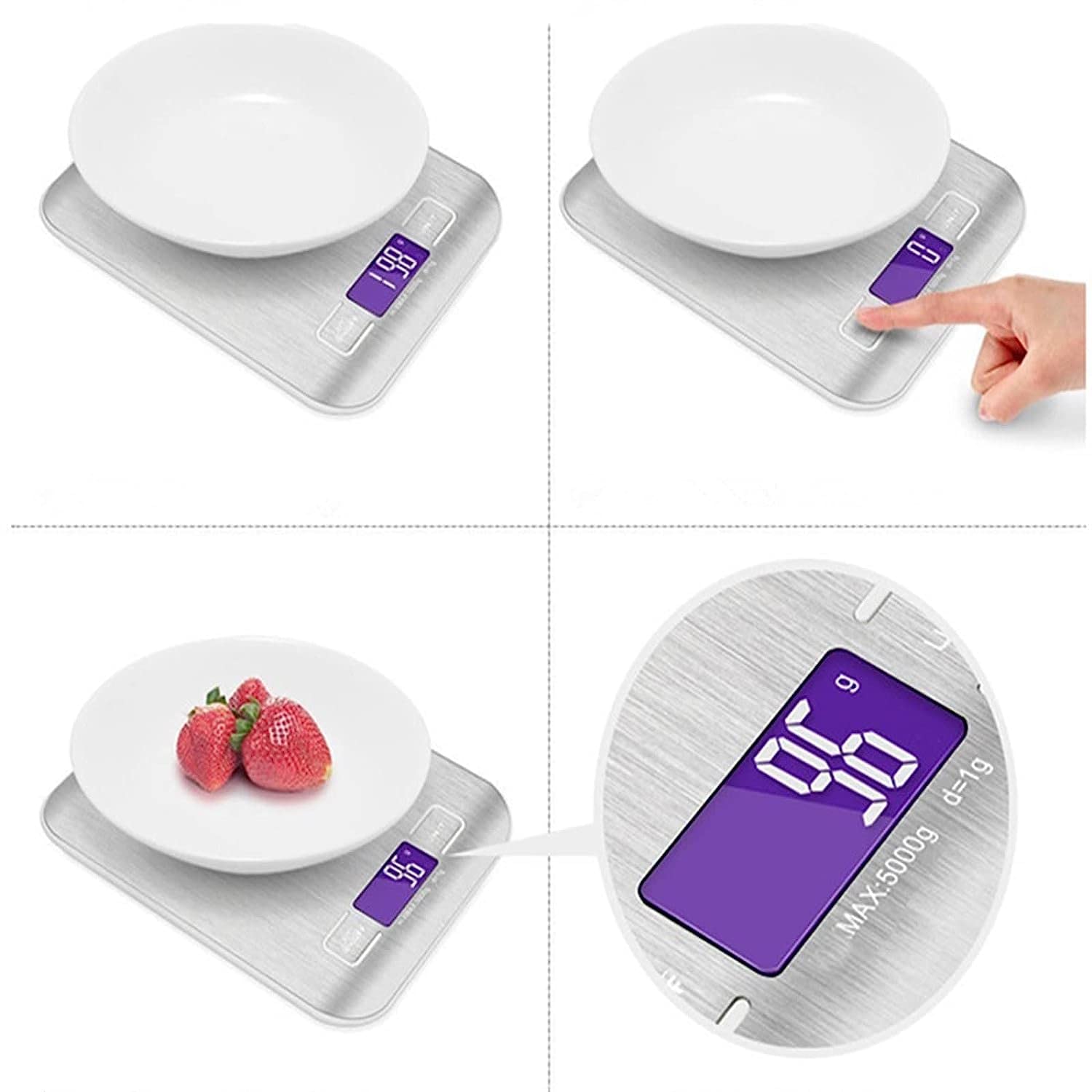 Báscula electrónica de precisión para alimentos y cocina