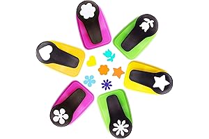 6PCS Flower Punches, 1 inch Flower Hole Puncher for Crafts