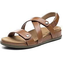 Women's Comfortable Orthopedic Arch Support Sandals Summer Casual Open Toe Walking Flat Sandals with Adjustable Strap