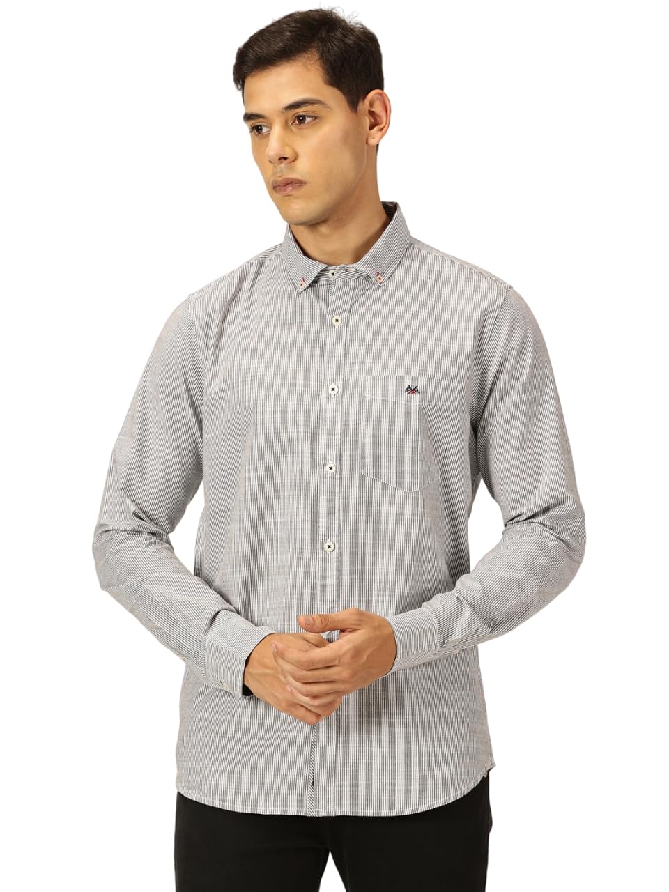 thomas scott Men's | Solid | Full Sleeve | Slim Fit | 100% Cotton | Single Pocket | Button Down Collar | Casual Shirt-picture-14