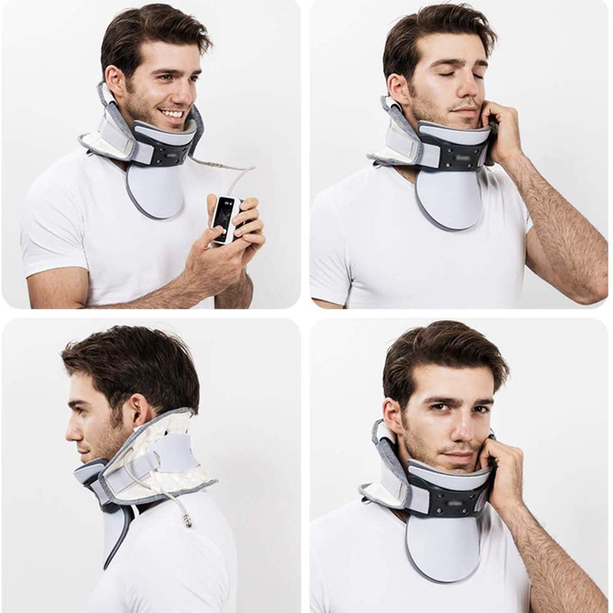 Collare cervicale Neck Brace, Dispositivo di trazione del Collo Gonfiabile, Strumento per Fisioterapia, impacco Caldo, Tratto di Cura Fisso