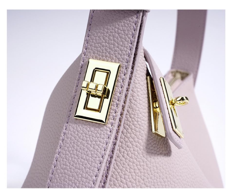 Genuine Leather Shoulder Bag for Women, Versatile Commuter Crossbody Tote Underarm Bag 6