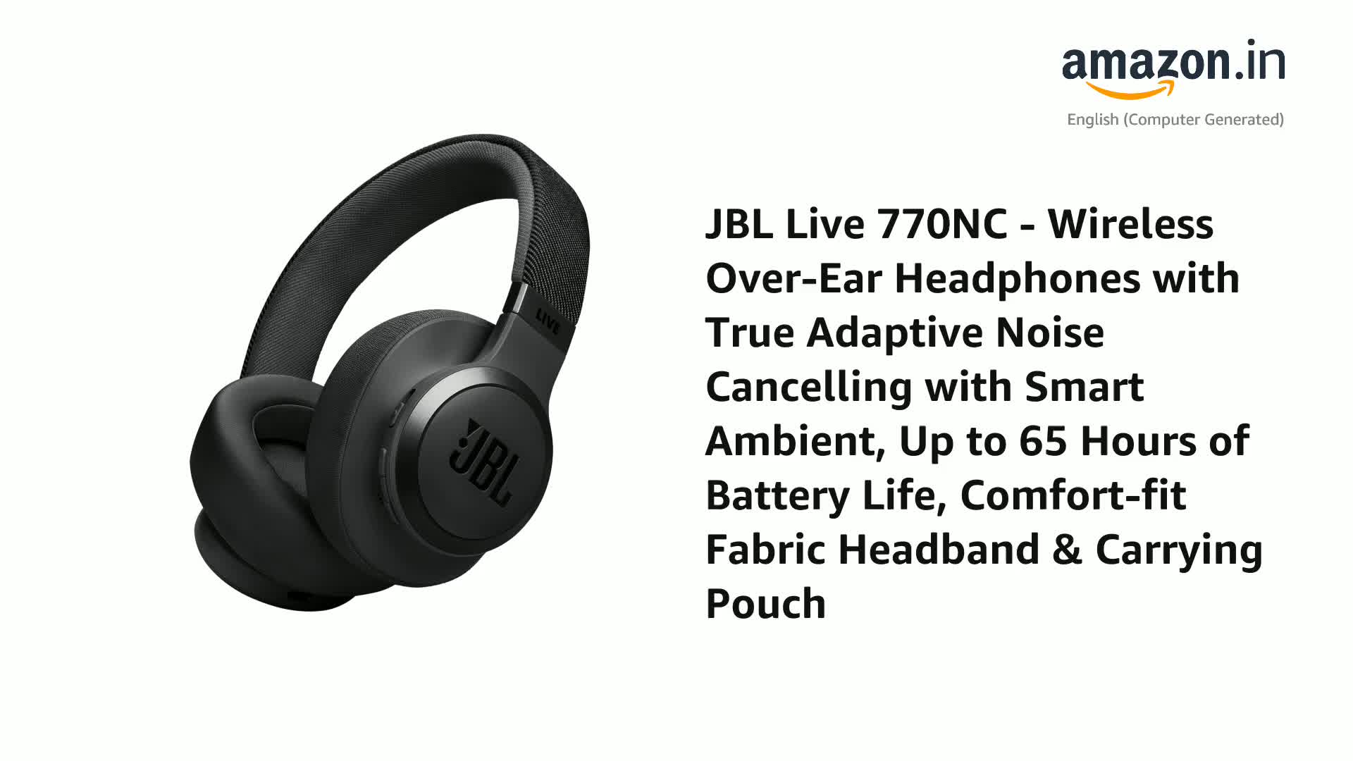 JBL Live 770NC - Wireless Over-Ear Headphones with True Adaptive