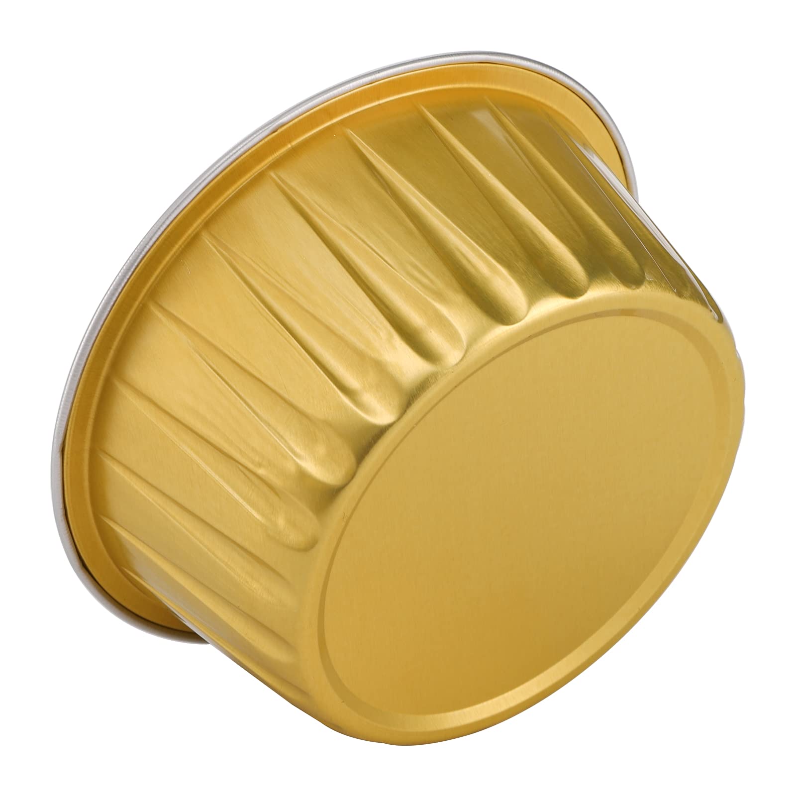 DEAYOU 100-Pack Aluminum Foil Baking Cups with Lids, 5oz Disposable Muffin Cupcake Ramekins - Image 4
