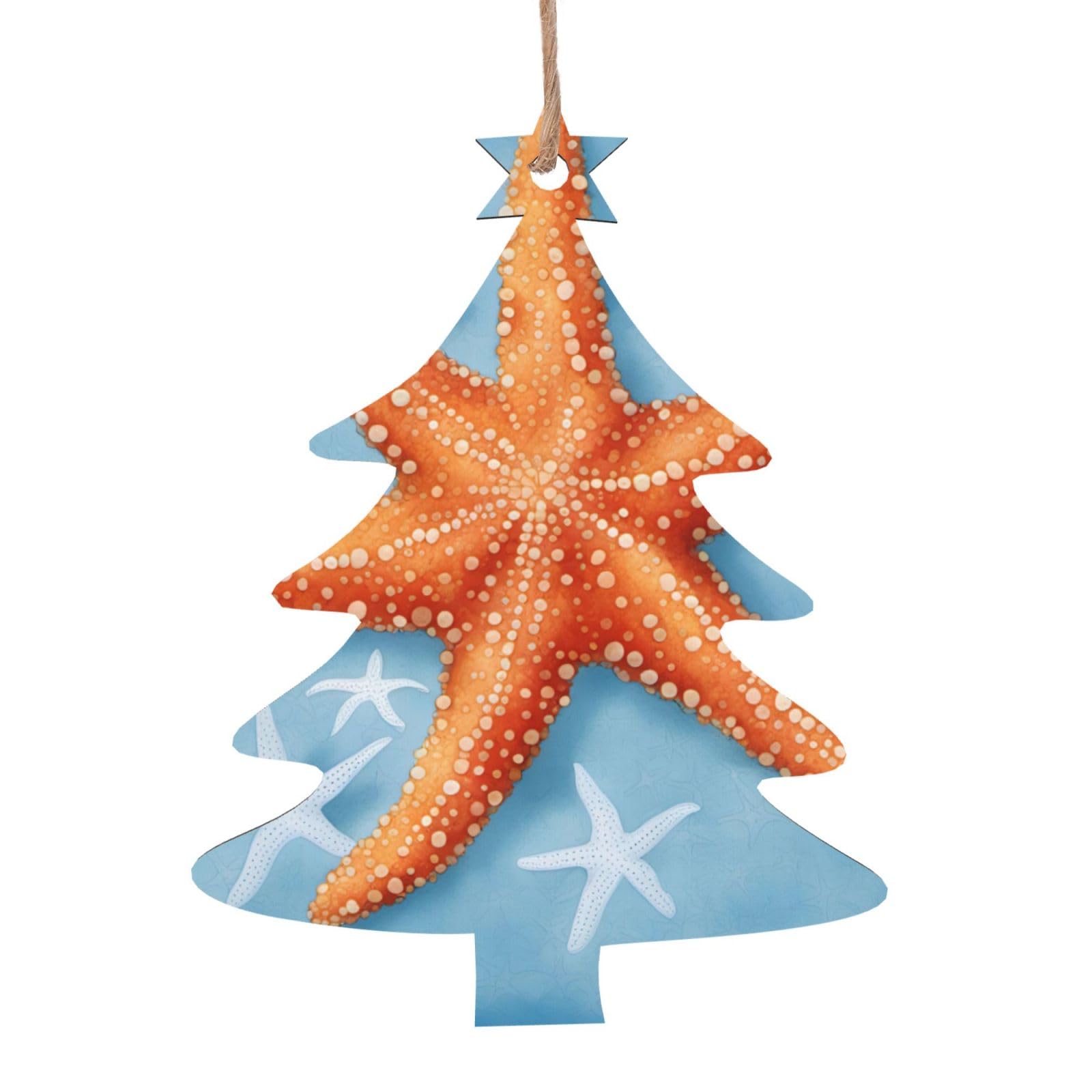 Decorazione natalizia Novità Albero di Mare Stella Marina Blu Sistema di Colore Principessa Ornamento Partito Puntelli - Piccolo Mare a tema Natale