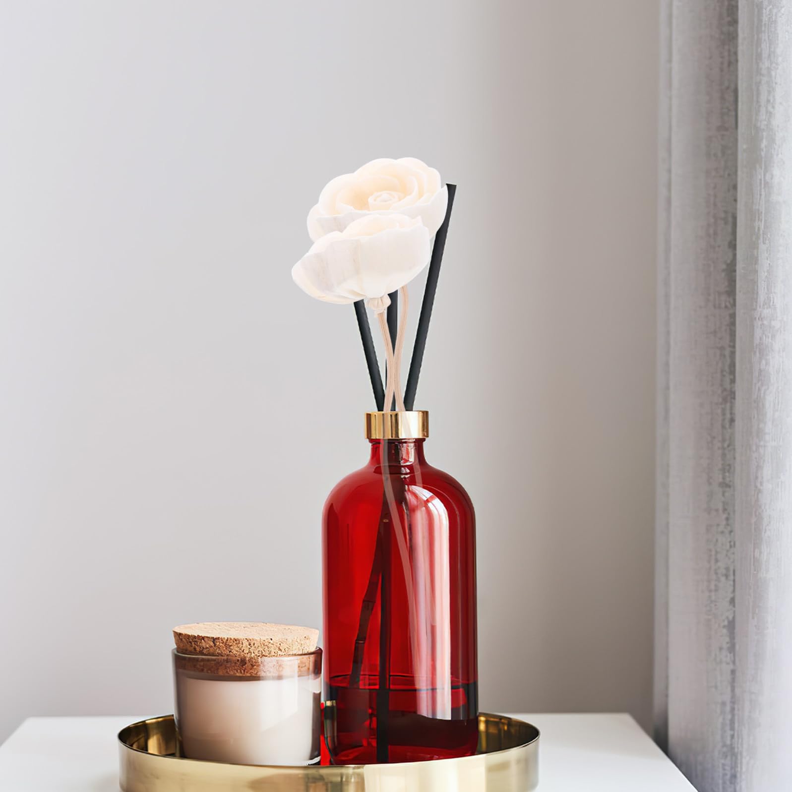 Cabilock 50 Stück Aromatherapie-Duftdiffusoren Aus Rattan Duftstäbchen-Nachfüllpackungen Duftöl Mit Stäbchen Düfte Ätherische Diffusoren Stäbchen Diffusor Blumen-Infuser