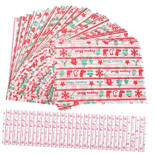 UKCOCO 500hojas Papel Envolver Dulces Navidad Envoltura Golosinas Navideñas para Turrones y Chocolates Papel Regalo Elegante para Confitería y Manualidades