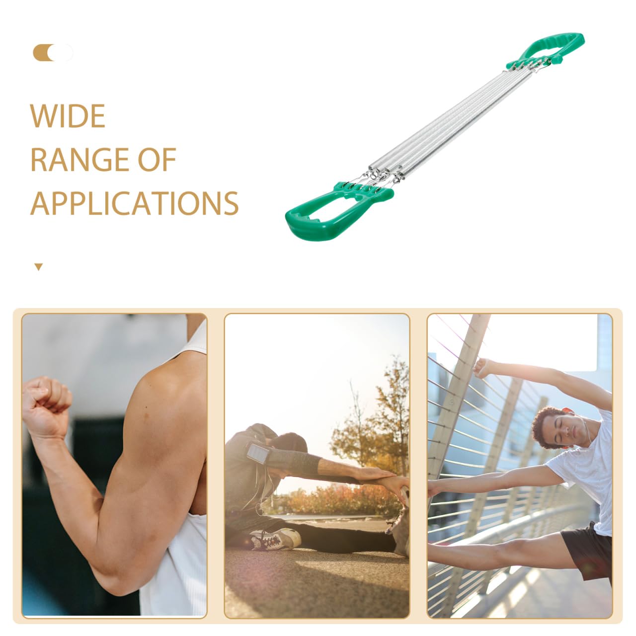 UPKOCH Espansore per petto con molla in acciaio elastico, attrezzo versatile per l'allenamento della forza e sport indoor, leggero e portatile, impugnatura ergonomica per una facile applicazione e