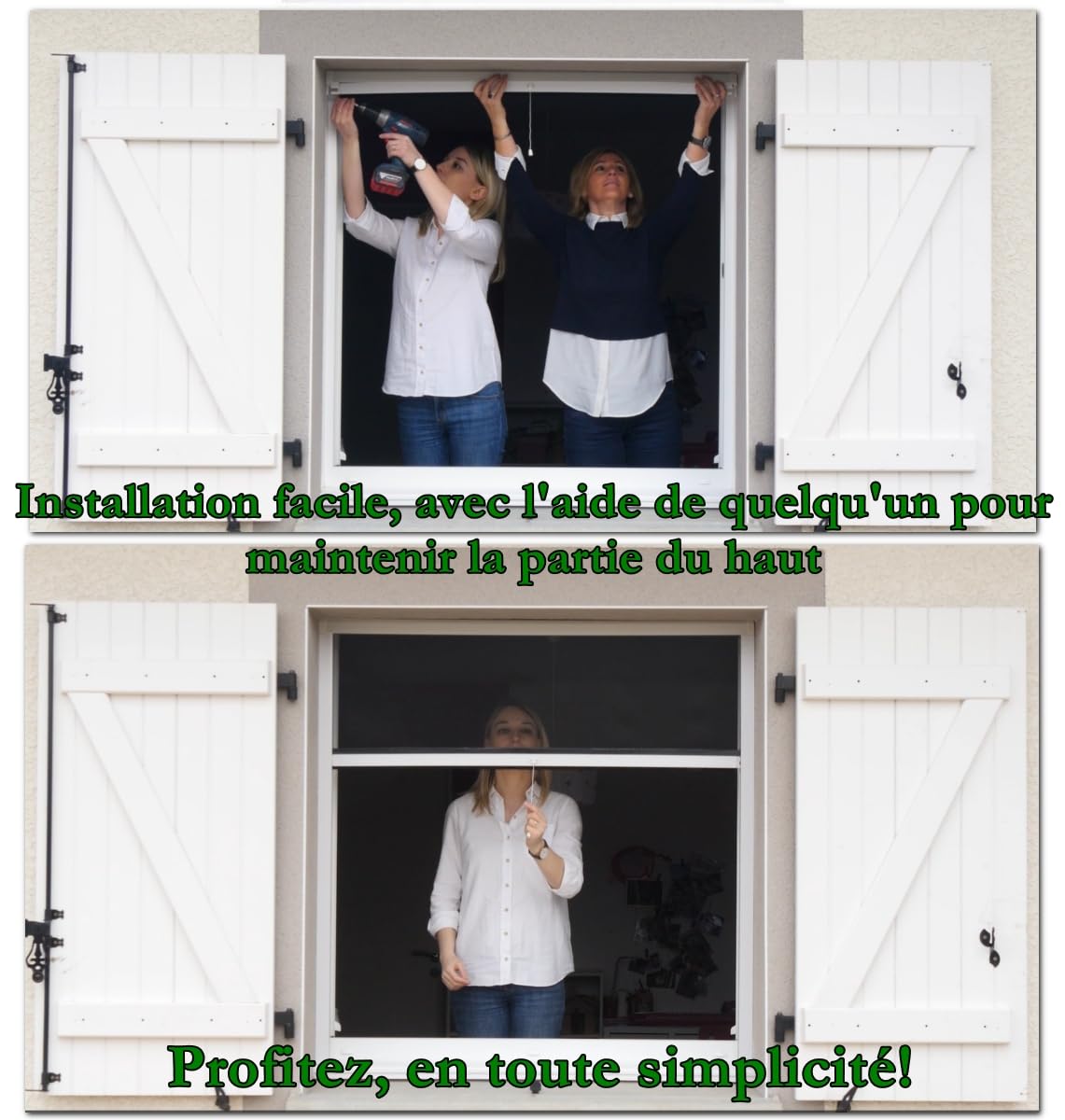MadeInNature, Moustiquaire PVC enroulable, Châssis blanc, facilement recoupable, Tailles au choix (Châssis Blanc, 1 Moustiquaire Largeur 130cmx160 recoupable)
