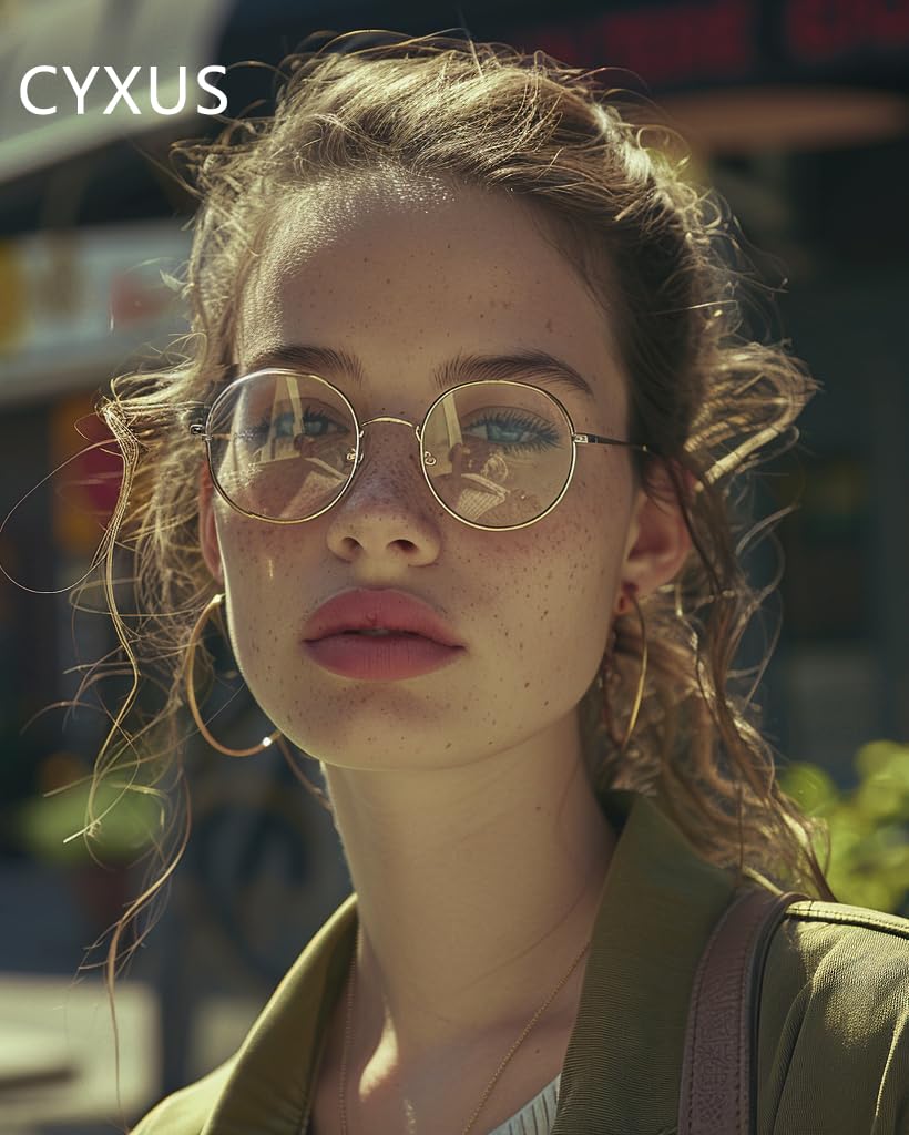 Cyxus lunettes anti lumière bleue pour hommes femmes bloquant UV ordinateur métal ultra léger