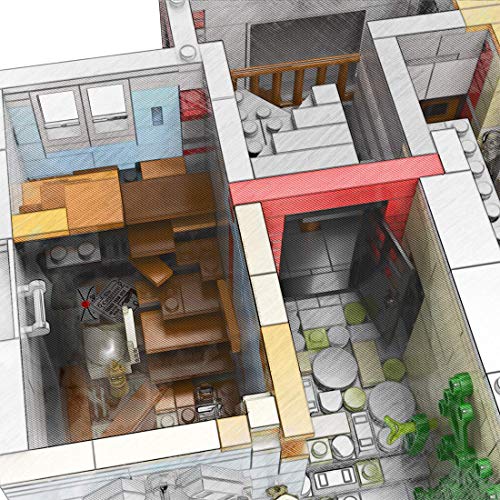 ZJLA Modulare Haus Architektur Modellbausteine 4030 Klemmbausteine Alte Taverne Bauset mit Figuren Haus Modellbau… – Bild 7