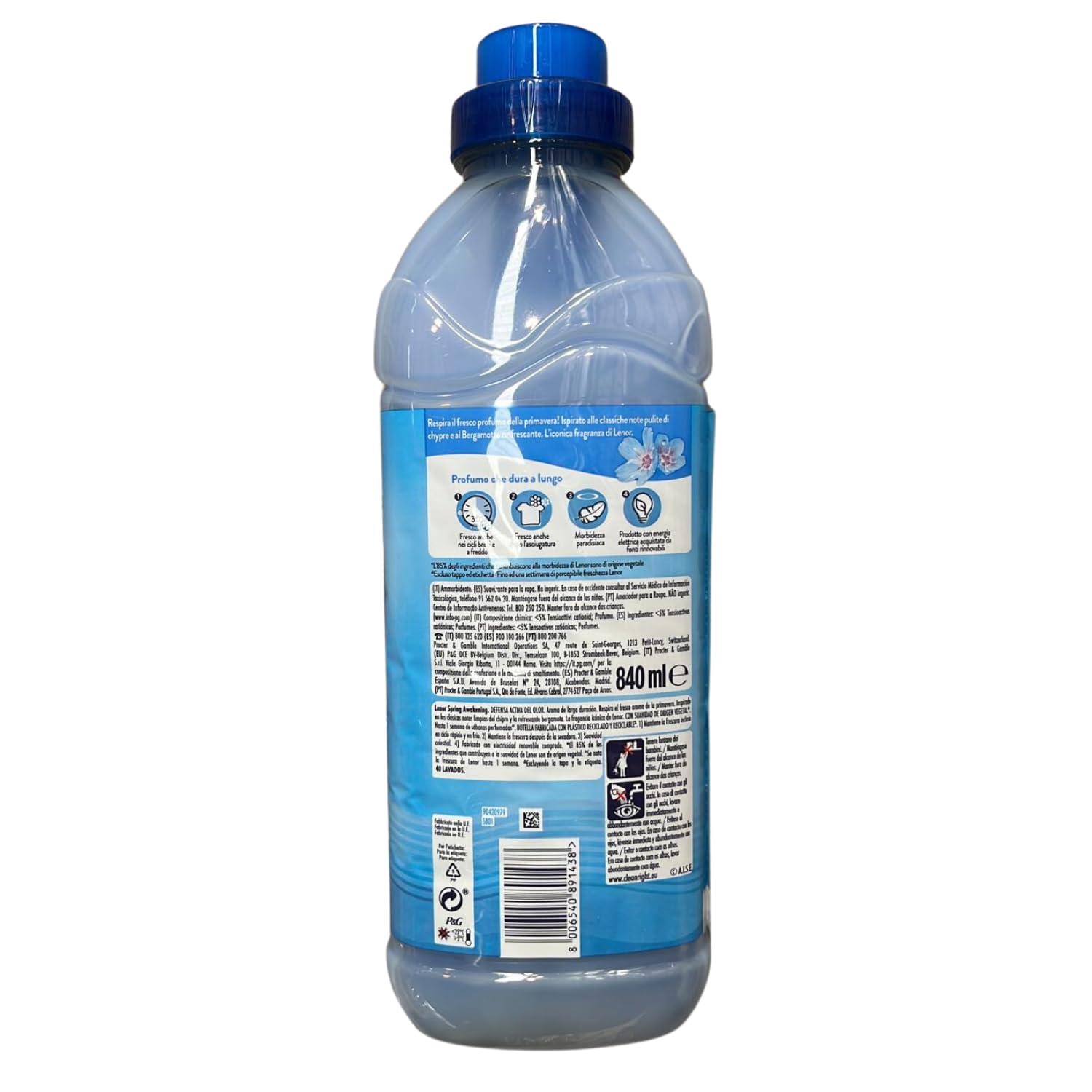 Ammorbidente Concentrato Profumato Bucato – Risveglio Primaverile kit con Spugna Brandizzata SPESA & RISPARMIO Inclusa – Variazioni 4/8/12 Pezzi – 840 ml (12)