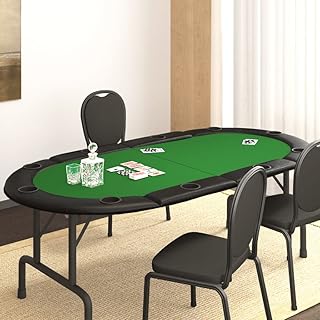 Farbe: grün-10-Spieler-Poker-Tischplatte, faltbar, grün, 208 x 106 x 3 cm