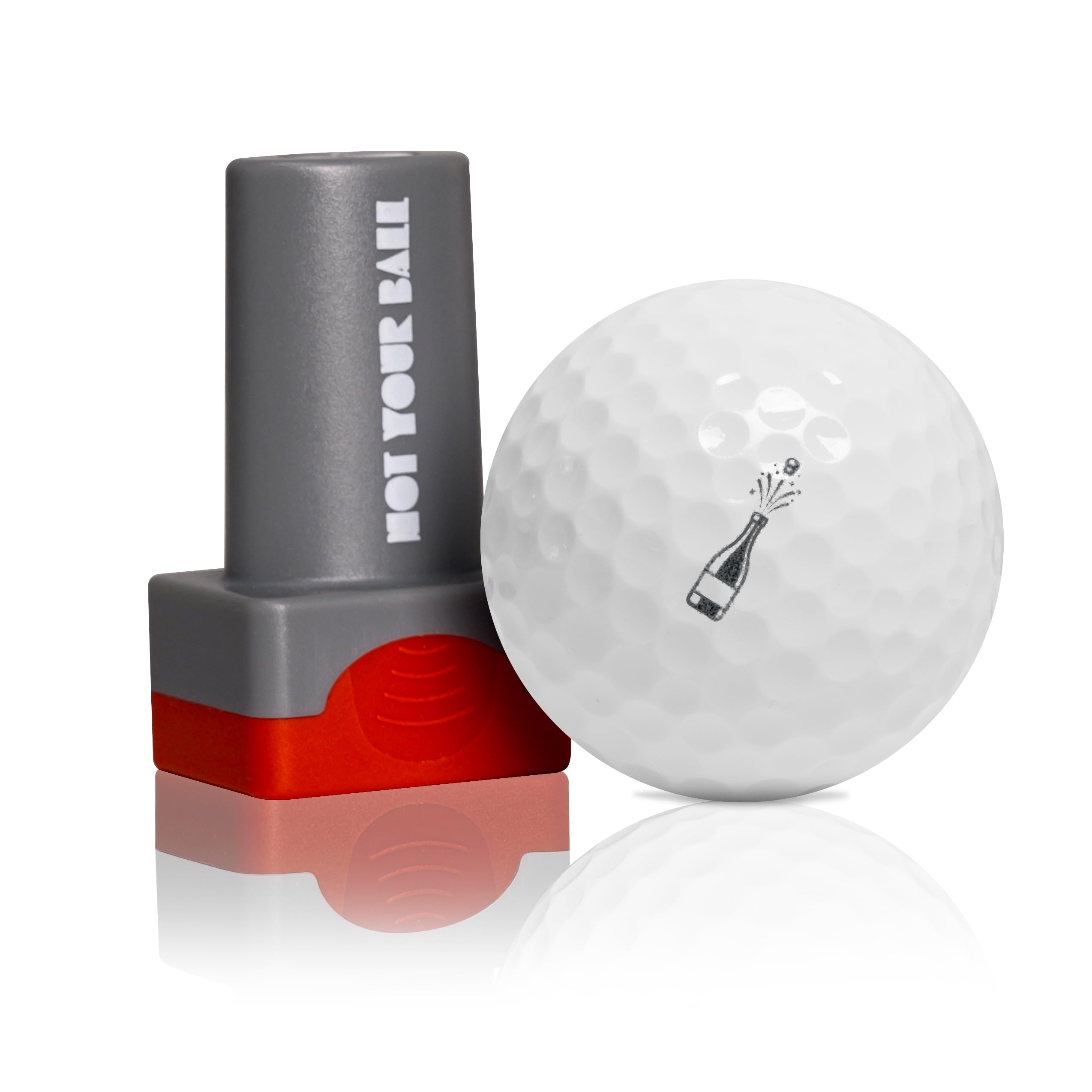 ZEETY Golf Ball Stamp, Golf Ball Stamper, Self-Inking Golf Ball Stamp Marker to Identify Golf Balls, Golf Gift Golf Accessories for Men and Women Golfers (Champagne)