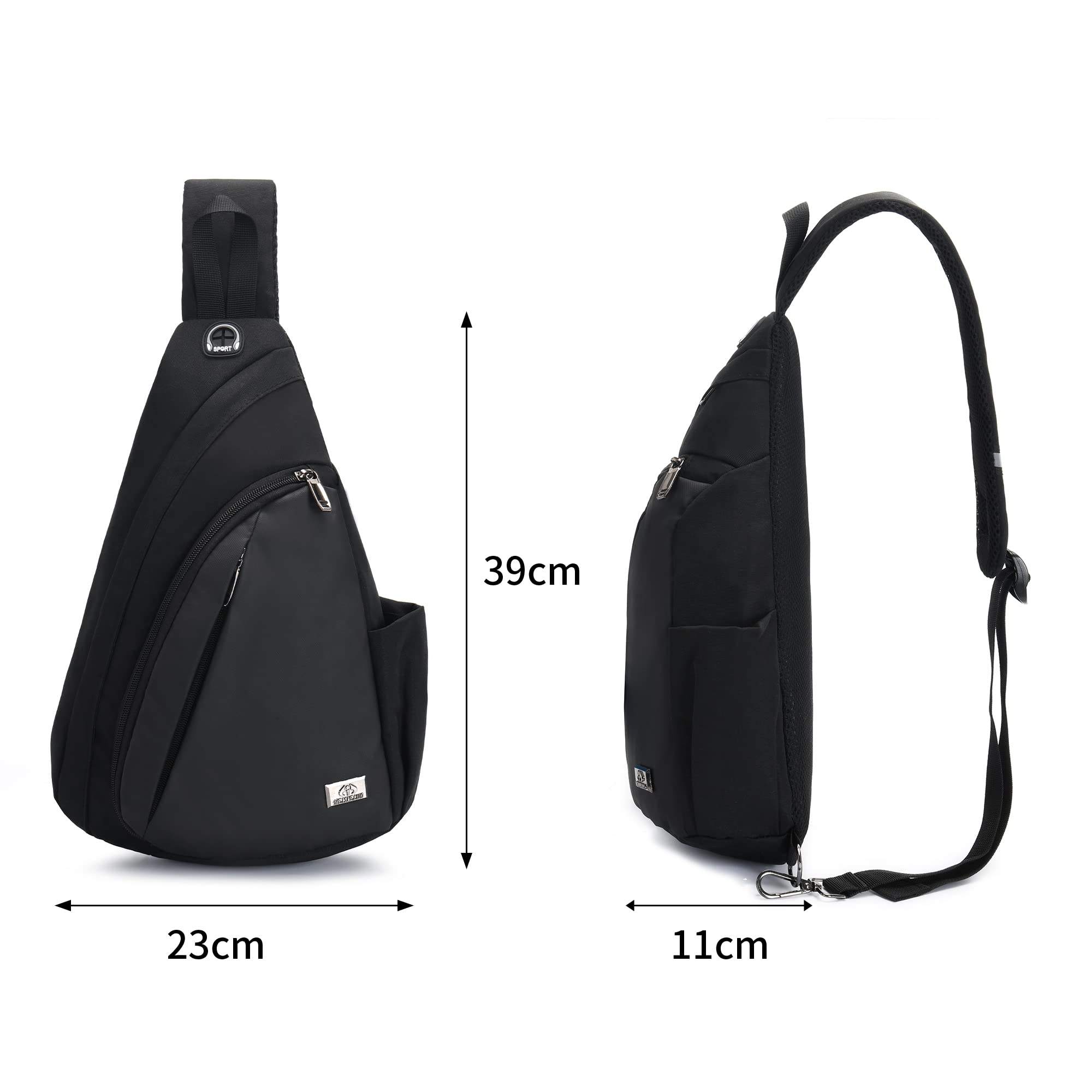 Sling Bag Impermeable para Hombre y Mujer, Bolsa de Pecho Cruzada para Deporte al Aire Libre