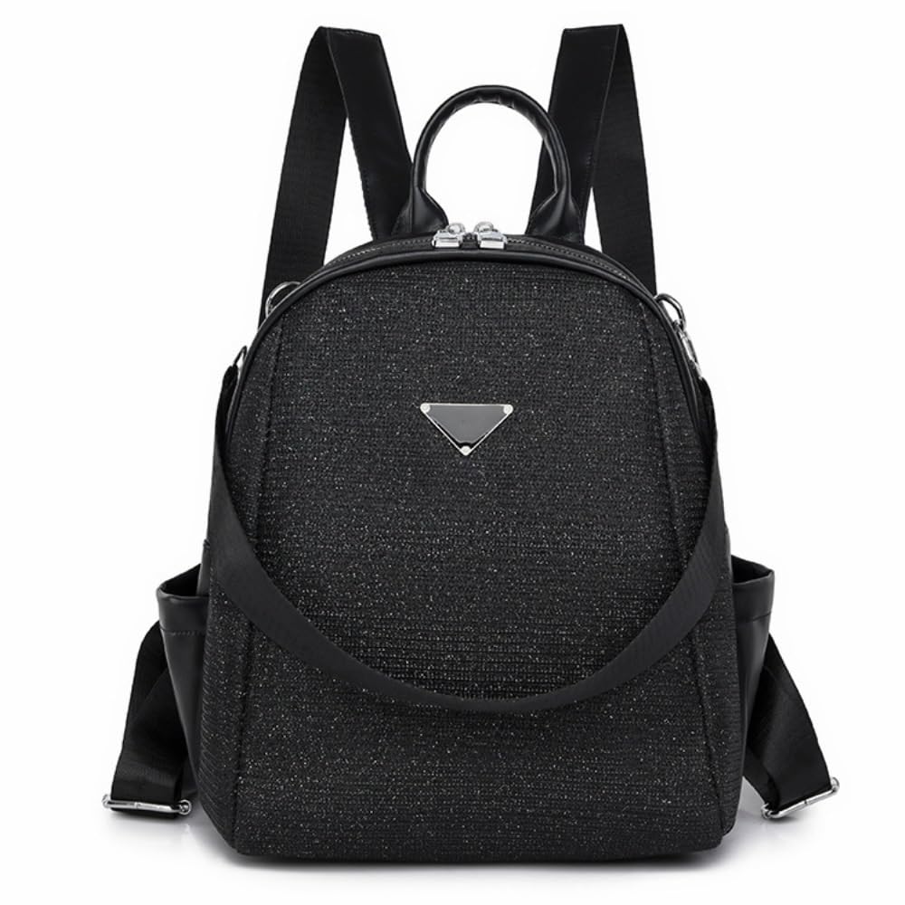 Sac à dos simple et élégant noir et blanc à grande capacité - 7