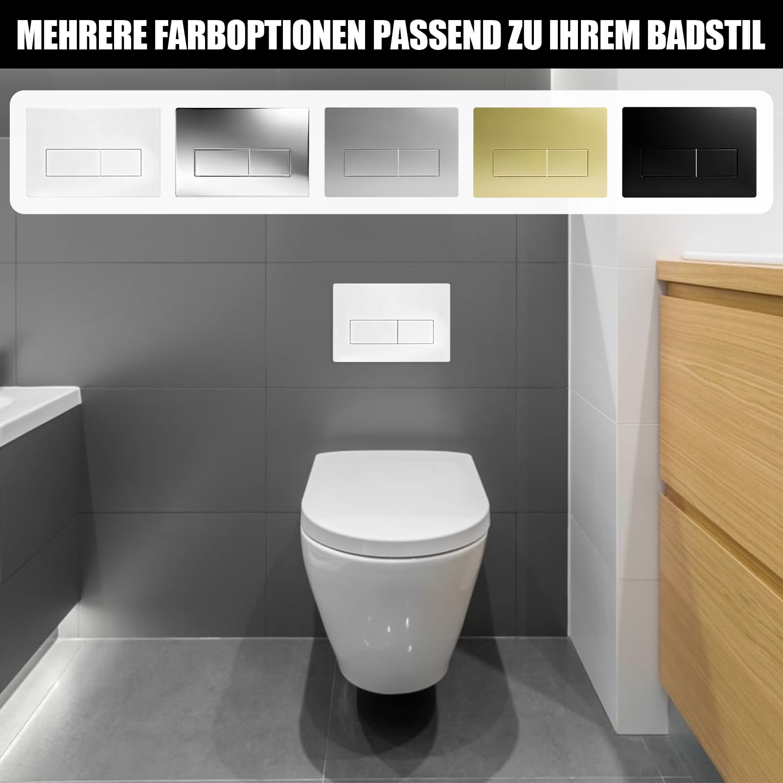 Placca di comando WC, piastra di scarico a doppio scarico compatibile con GEBERIT SIGMA01/20/21/30 UP300/320, placca di ricambio 115.770.11.5, dimensioni 246×164mm, bianco