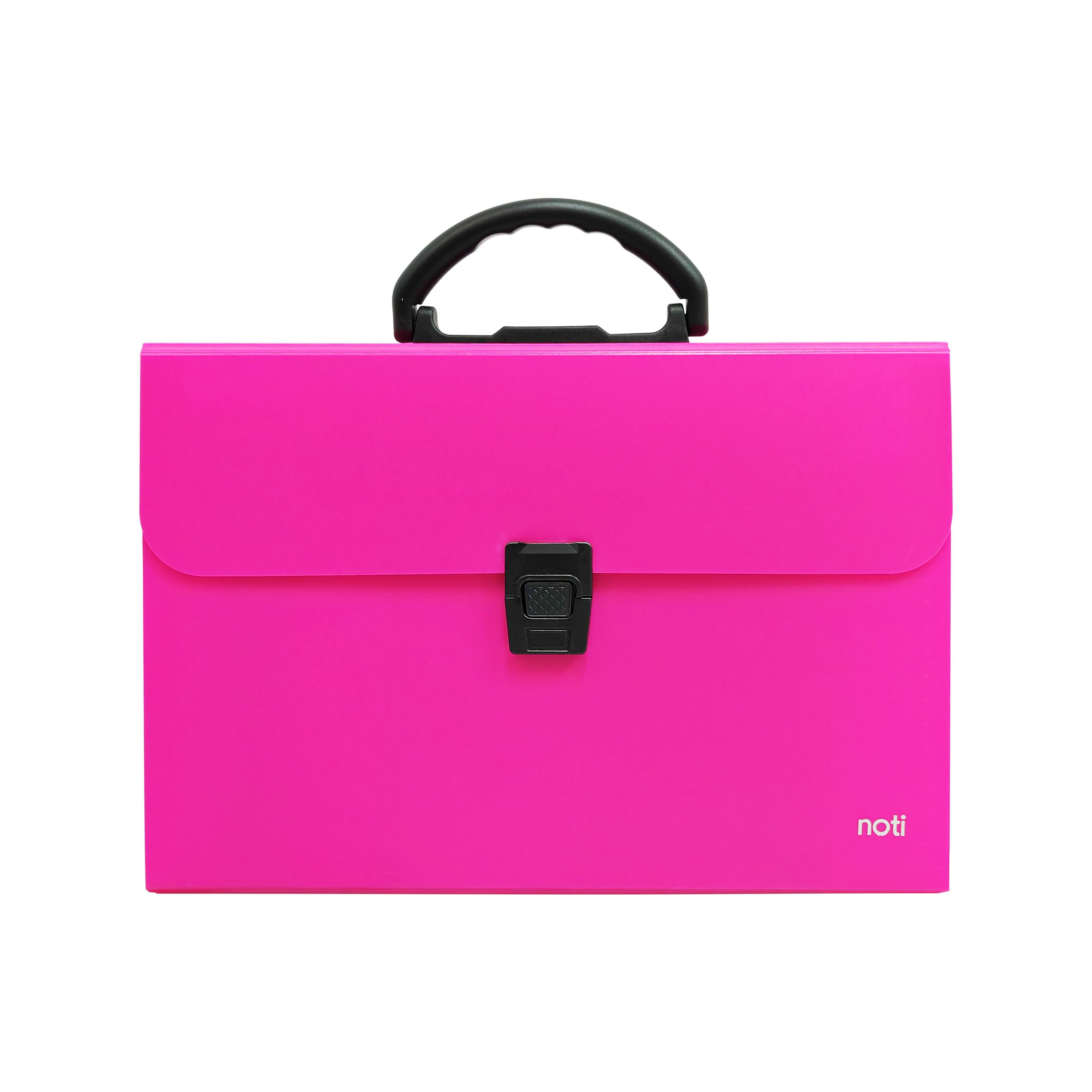 NOTI Expanding File Organiser, 19 Pocket, Foolscap, Shocking Pink