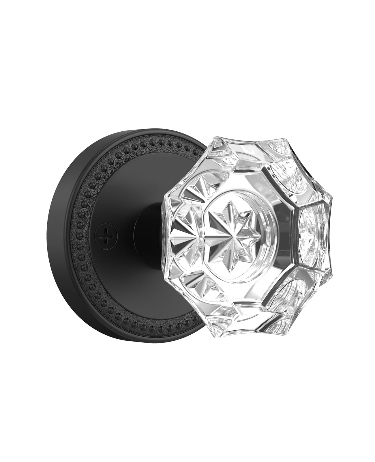Champagne Bronze Crystal Door Knobs - Privacy Lock -23