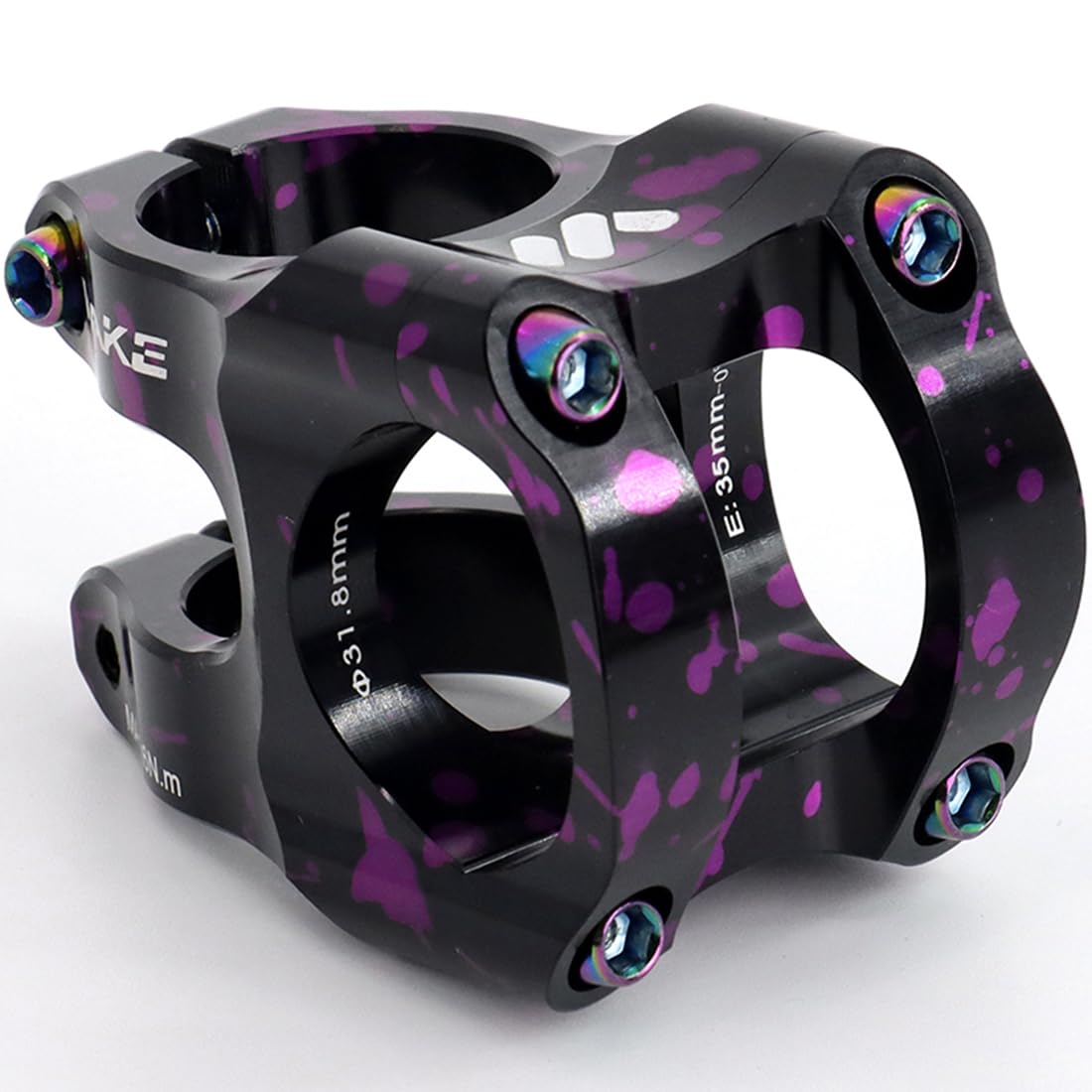 FOMTOR Bike Stem 31.8 Stem 35mm Mountain Bike Stem 0 Degree 31.8mm 35 mm Handlebar Short Stem for MTB BMX Road Bicycle