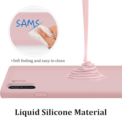Miniatura 2 de NUIMADL Funda de silicona líquida compatible con Samsung Galaxy Note 10 Plus, protección de cuerpo completo de goma de gel a prueba de golpes para