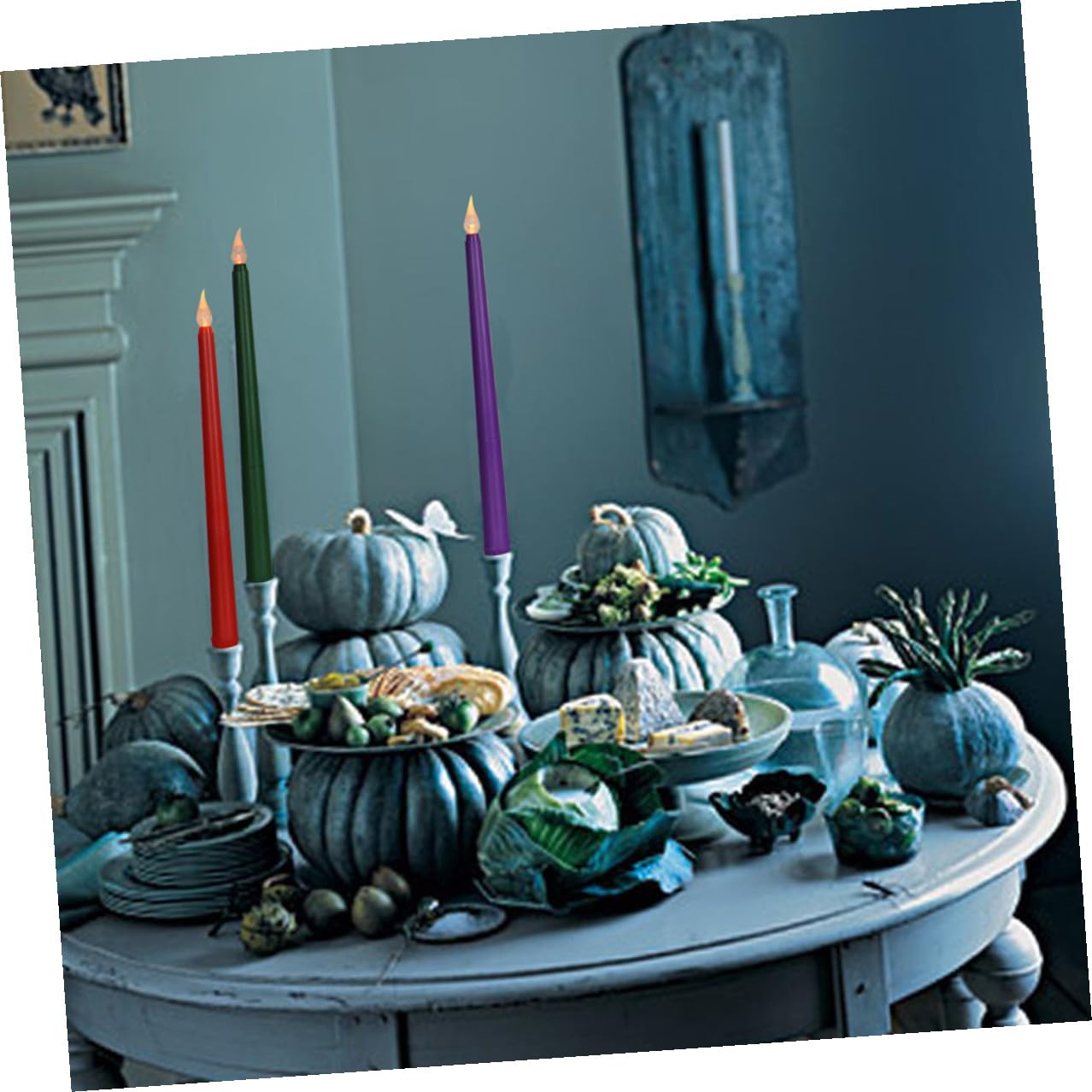 ABOOFAN 12 Pezzi Candele LED senza Fiamma Verdi, Alimentate a Batteria, Realizzate in Pp e Led, Perfette per Decorazioni su Bancone e Scrivania