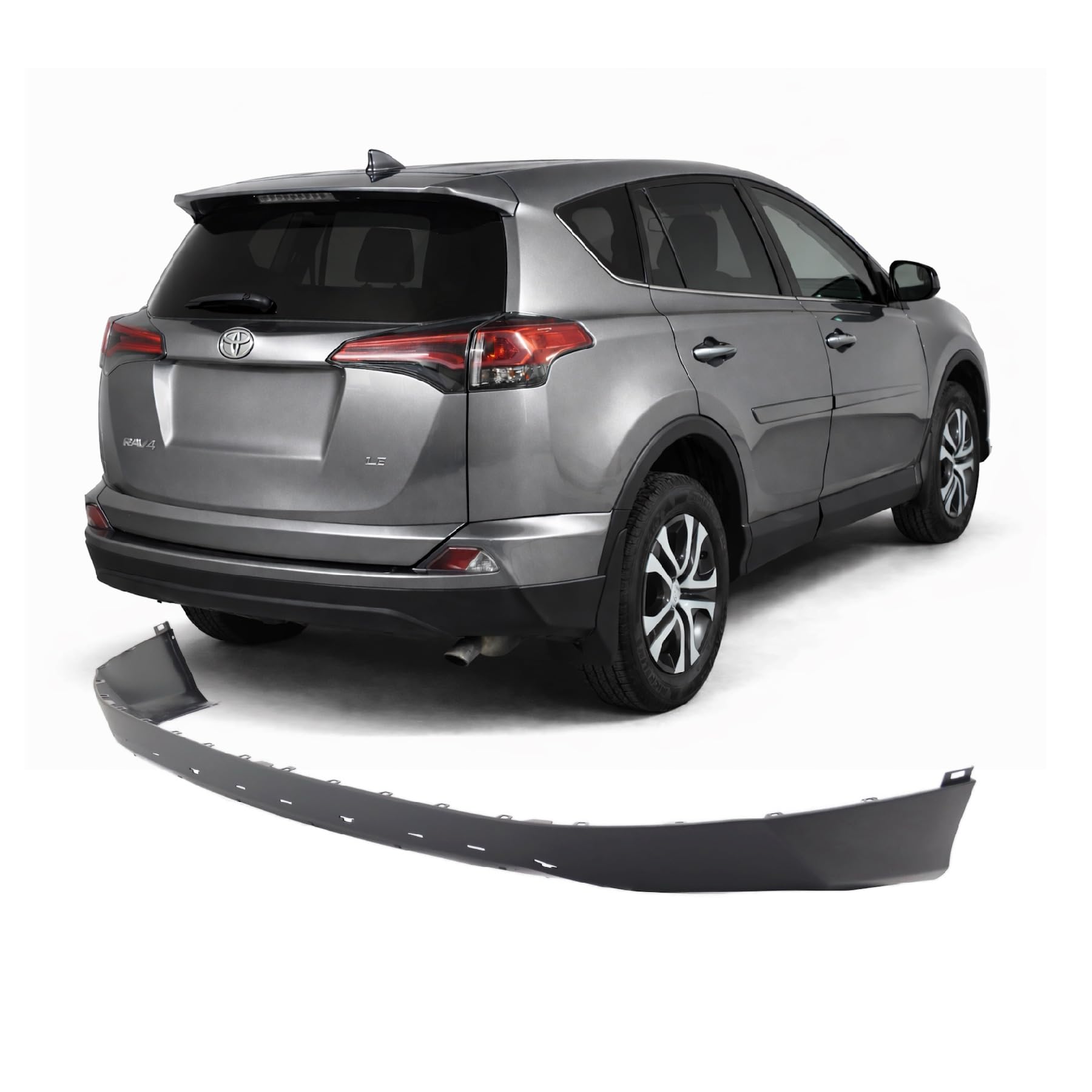 FitParts Compatible with Toyota RAV4 2016–2018 Rear Lower Bumper Cover