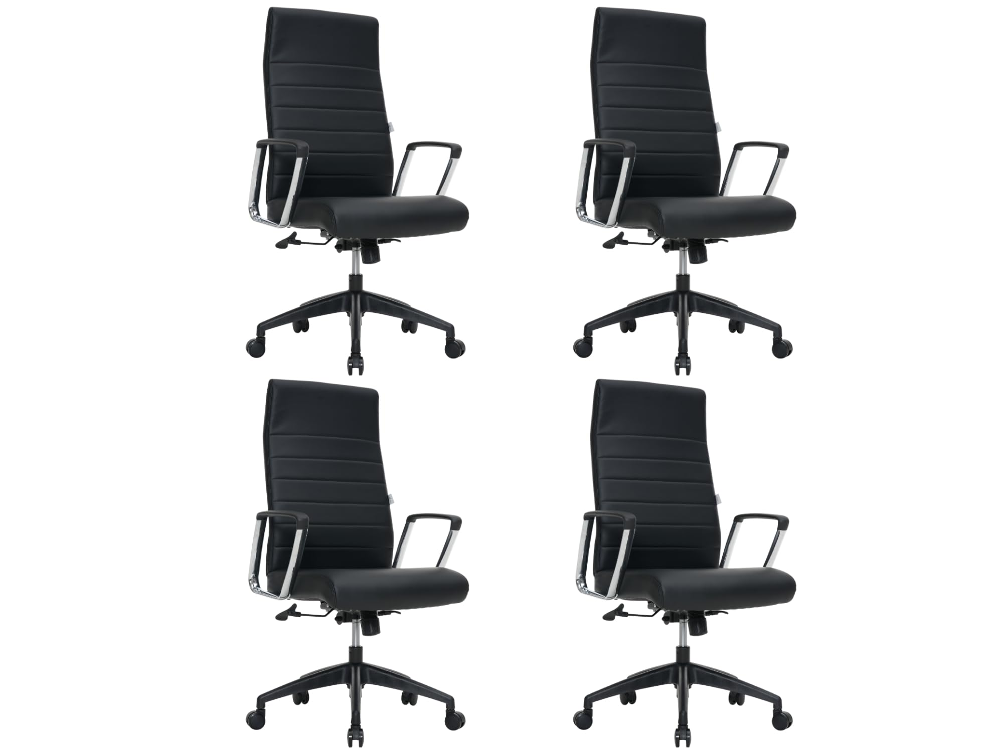 LeisureMod Hilton High Back Leather Executive Office Chair