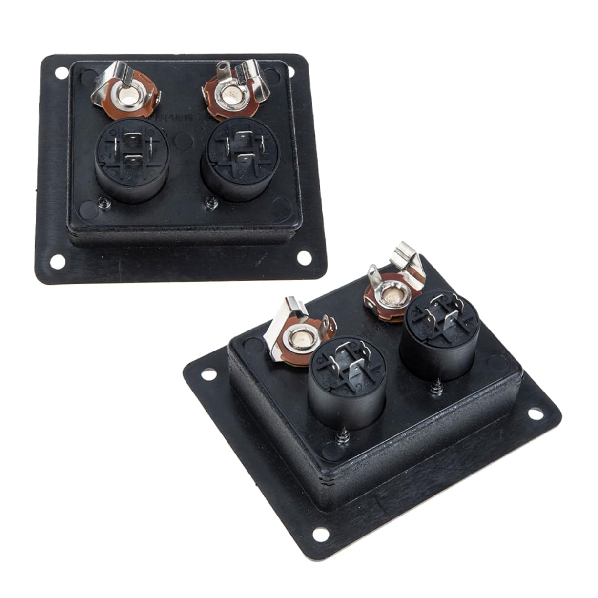 SOLUSTRE 2Pcs Square Terminal Speaker Connector Plate for Subwoofer and Stage Speakers Easy Installation Efficient Heat Dissipation Versatile Wiring